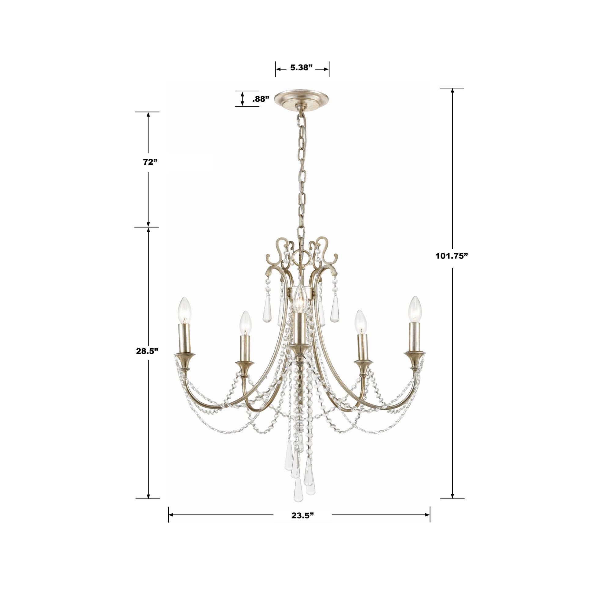 Shown in Antique Silver finish and Hand Cut Crystal crystal