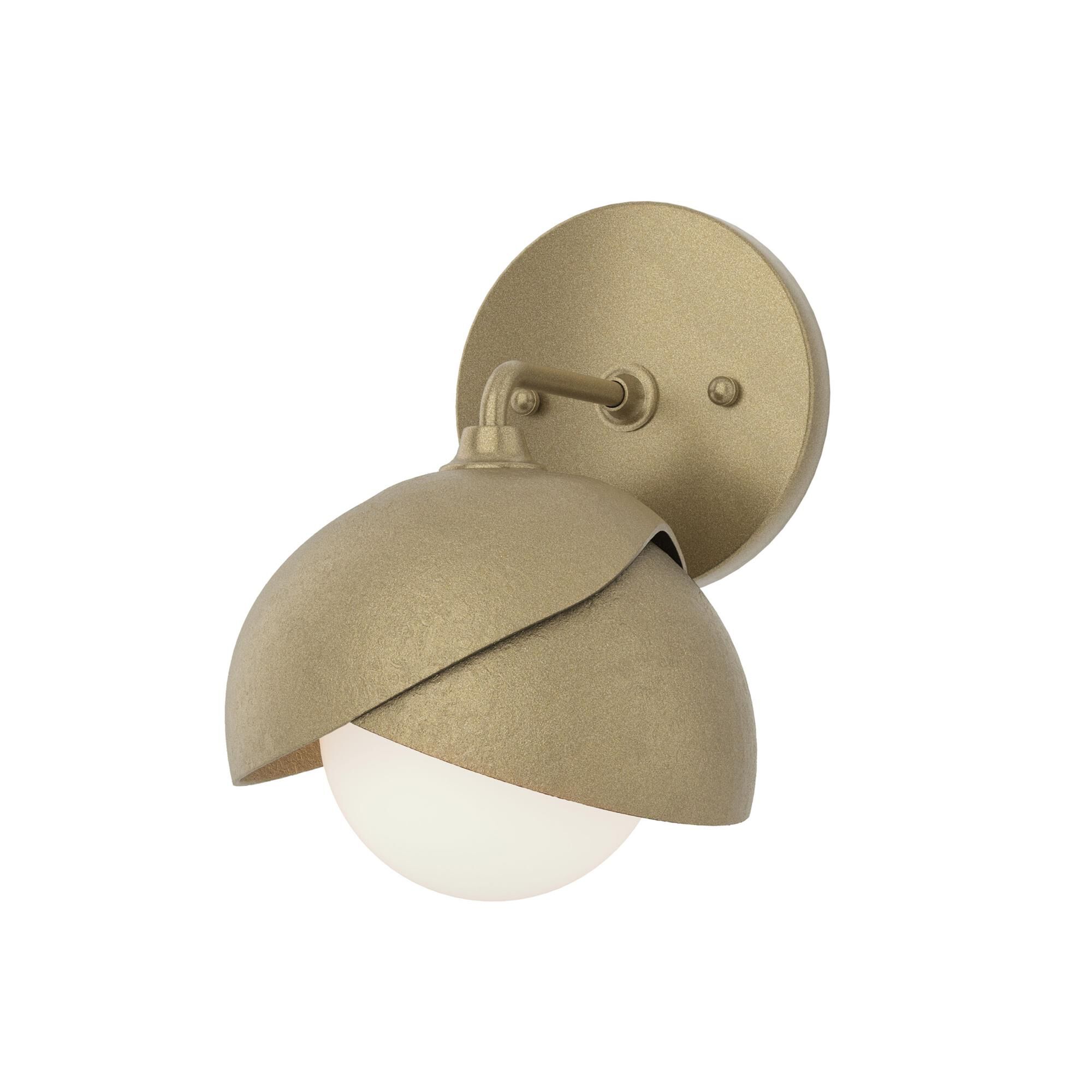 Shown in Soft Gold finish and Opal glass and Soft Gold (84) accent
