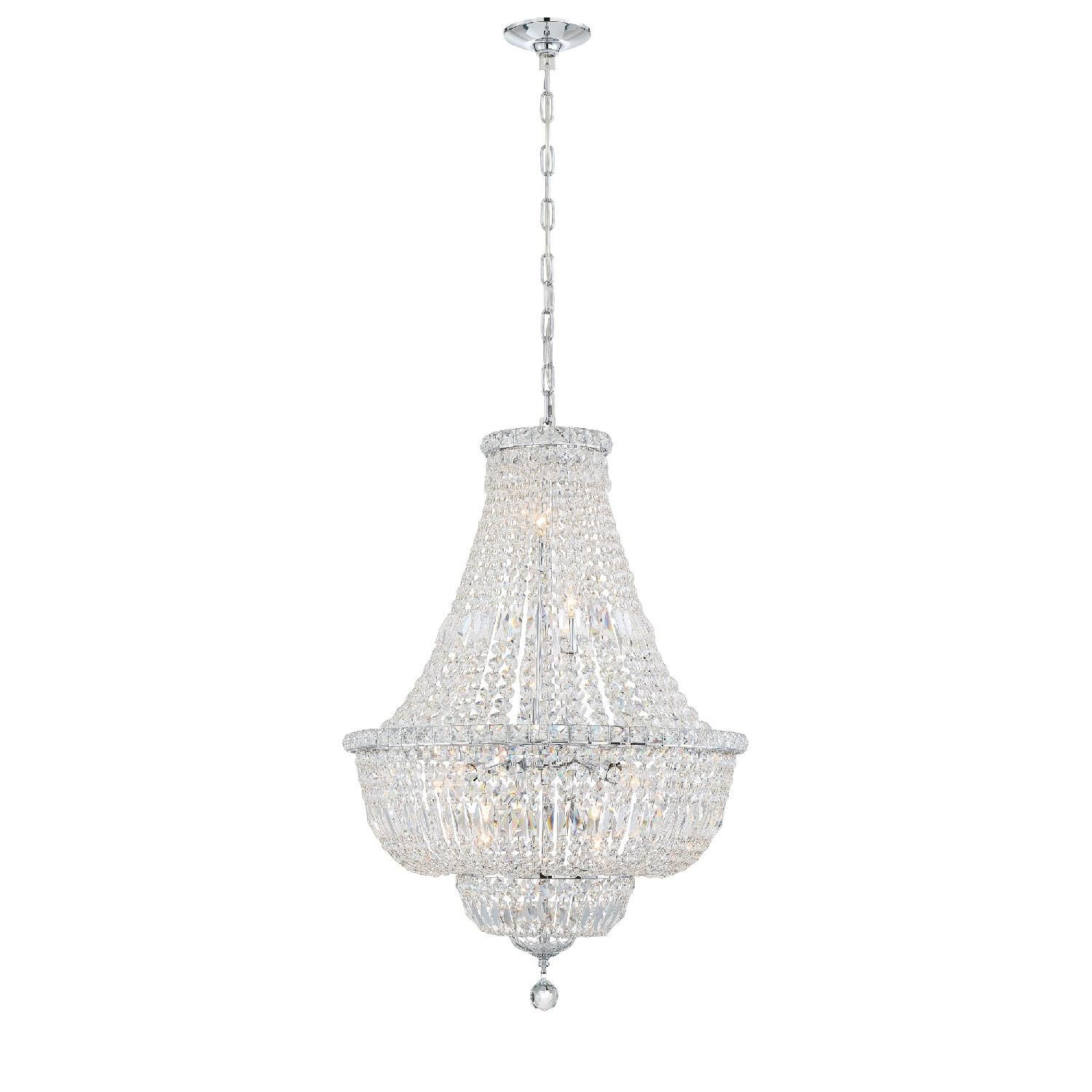 Roslyn 22 Inch 9 Light Mini Chandelier by Crystorama