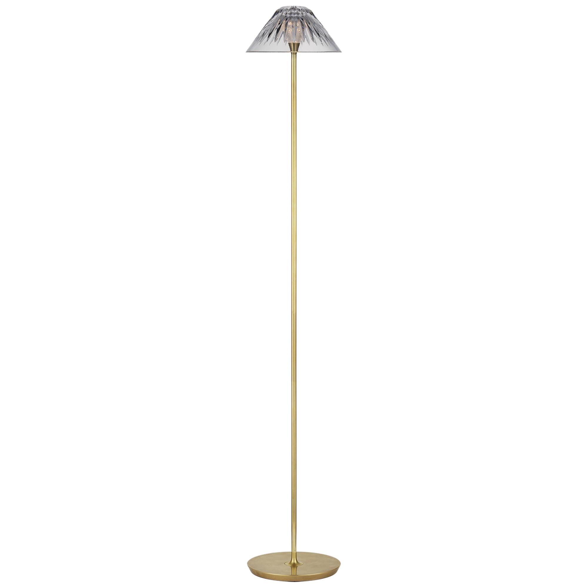 Shown in Natural Brass finish and Clear crystal