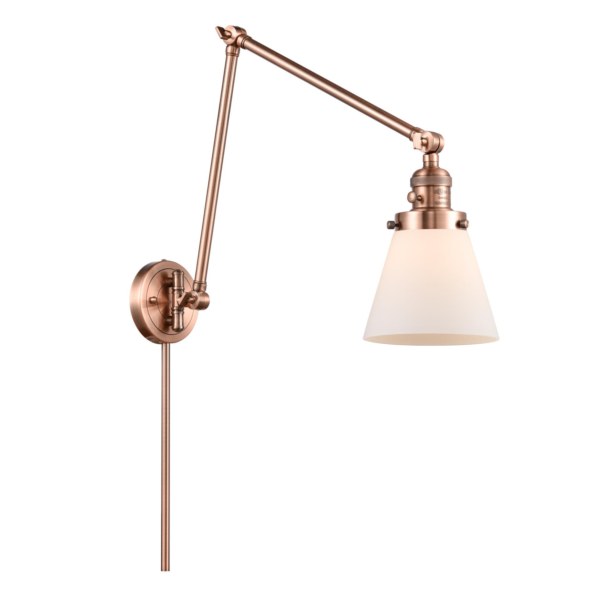 Bruno Marashlian Small Cone LED Wall Swing Lamp by Innovations Lighting