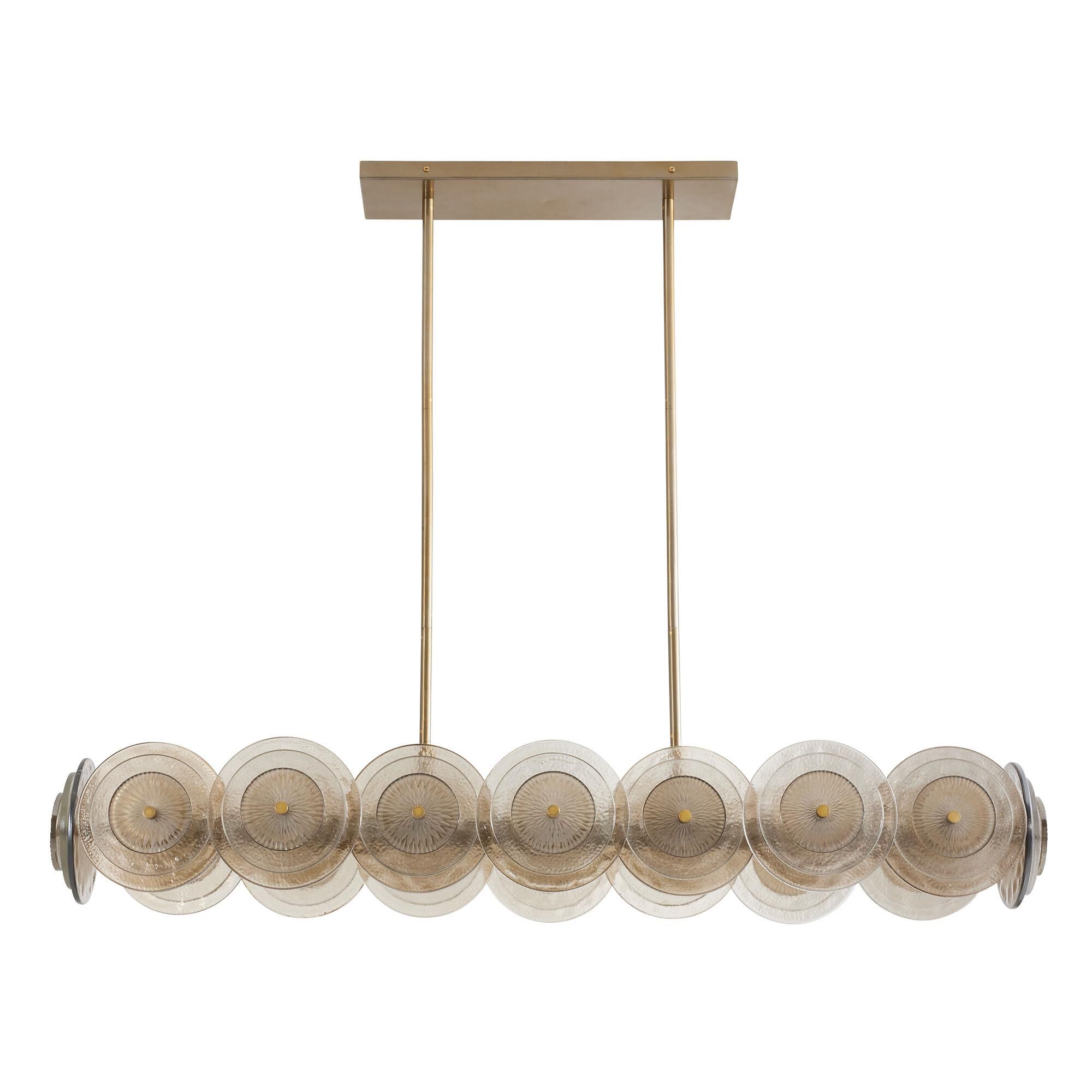 Kinlee 51 Inch 12 Light Linear Suspension Light by Arteriors Home