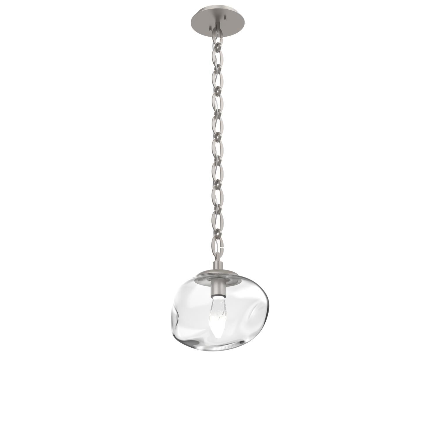 Shown in Beige Silver finish and Clear with Large Crystal glass