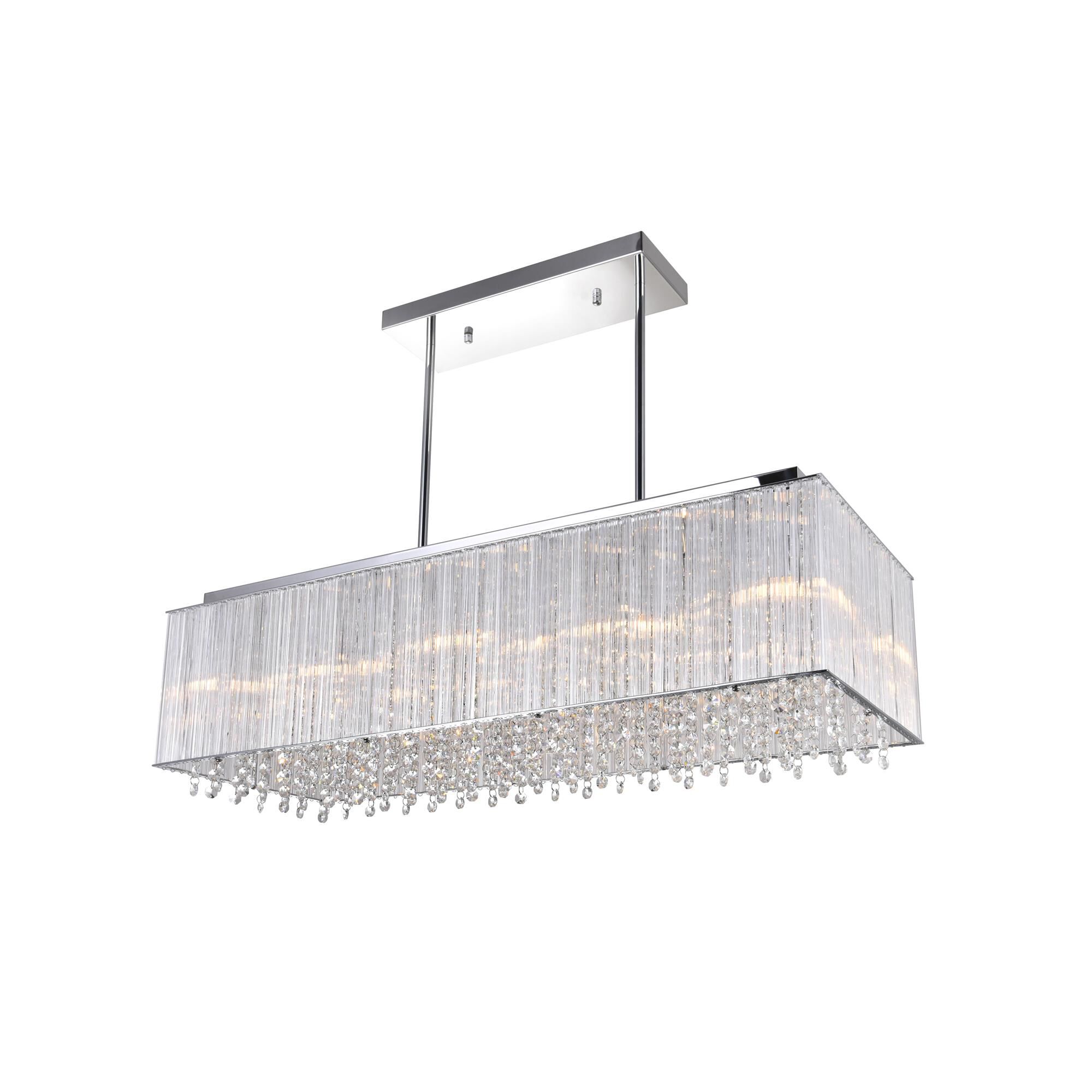 Spring Morning 32 Inch 10 Light Linear Suspension Light by CWI Lighting