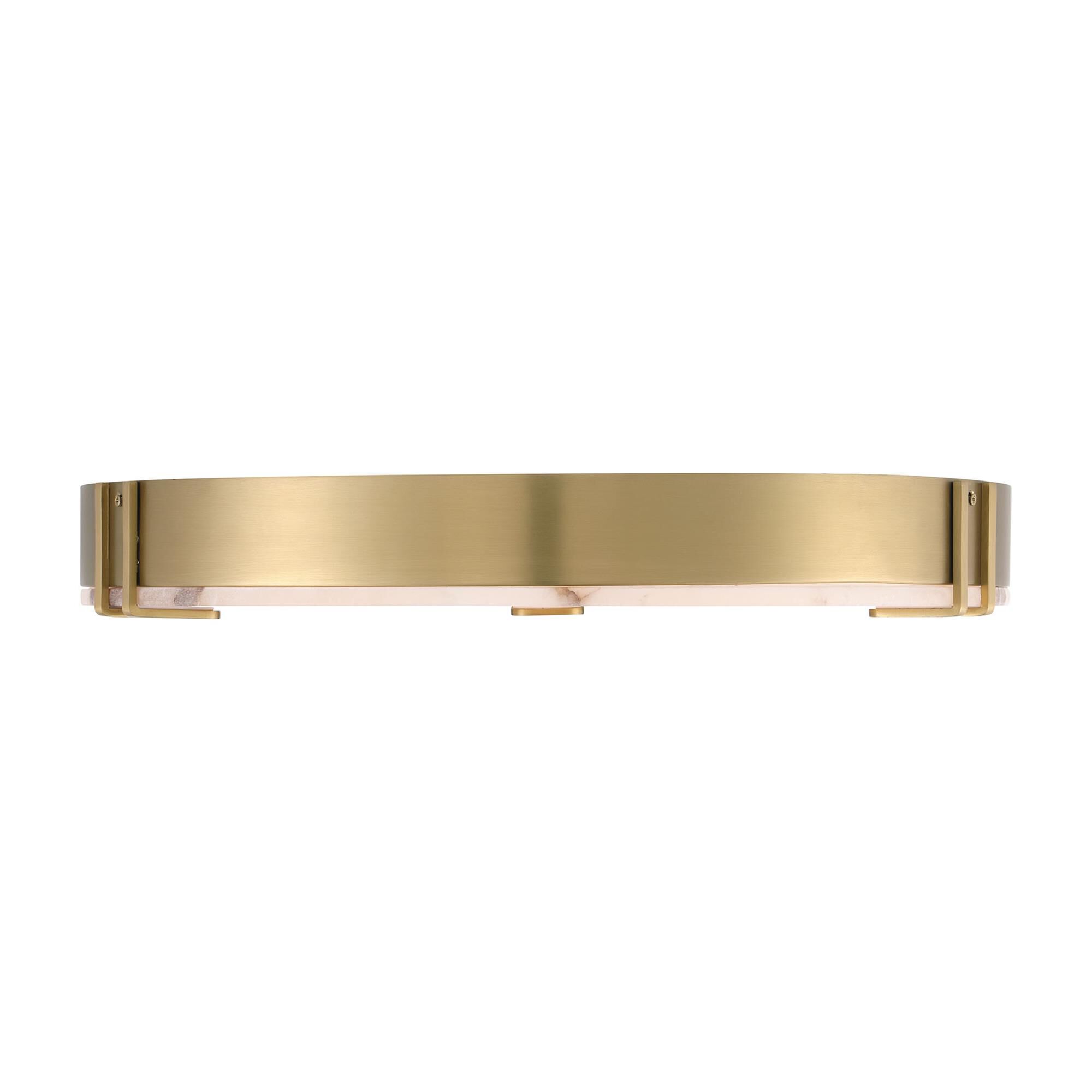 Shown in Gold finish and Alabaster glass