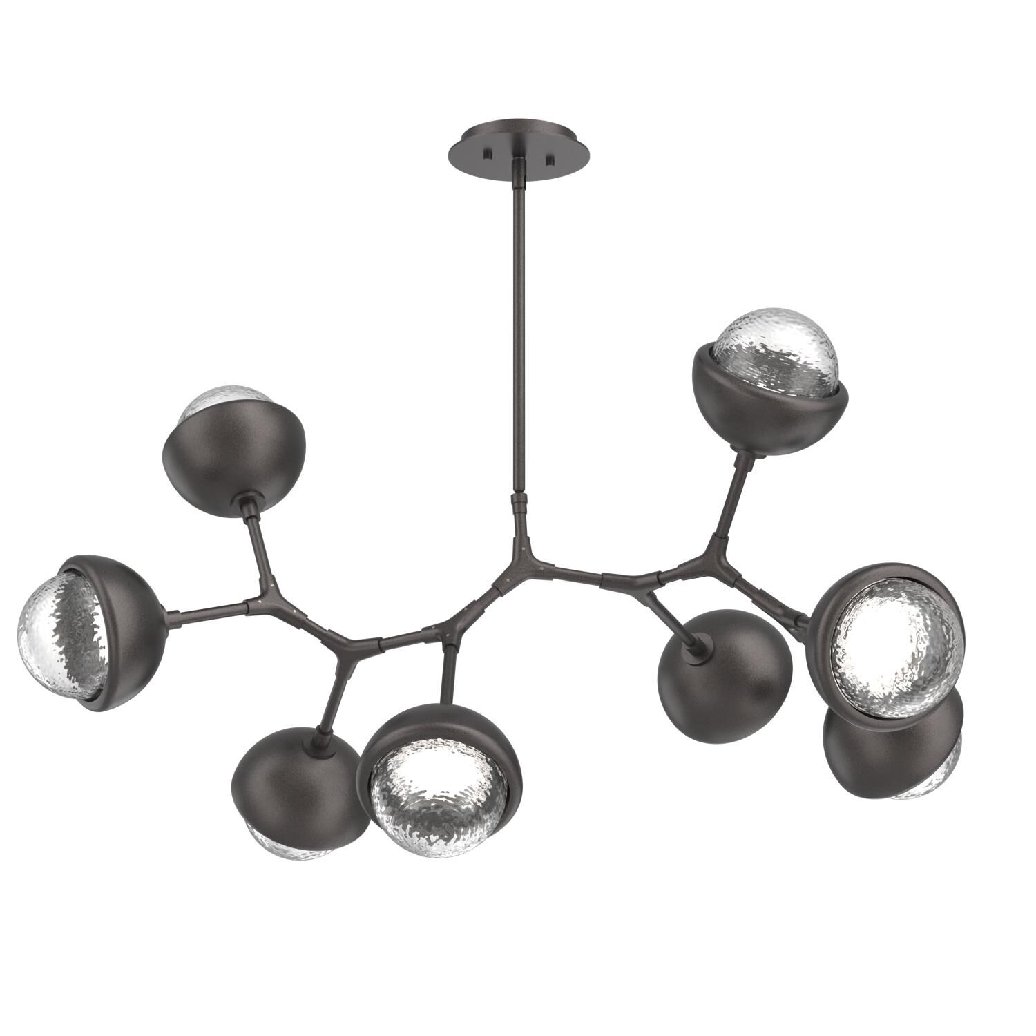 Shown in Graphite finish and Clear glass and Metal Shade Matching Finish accent