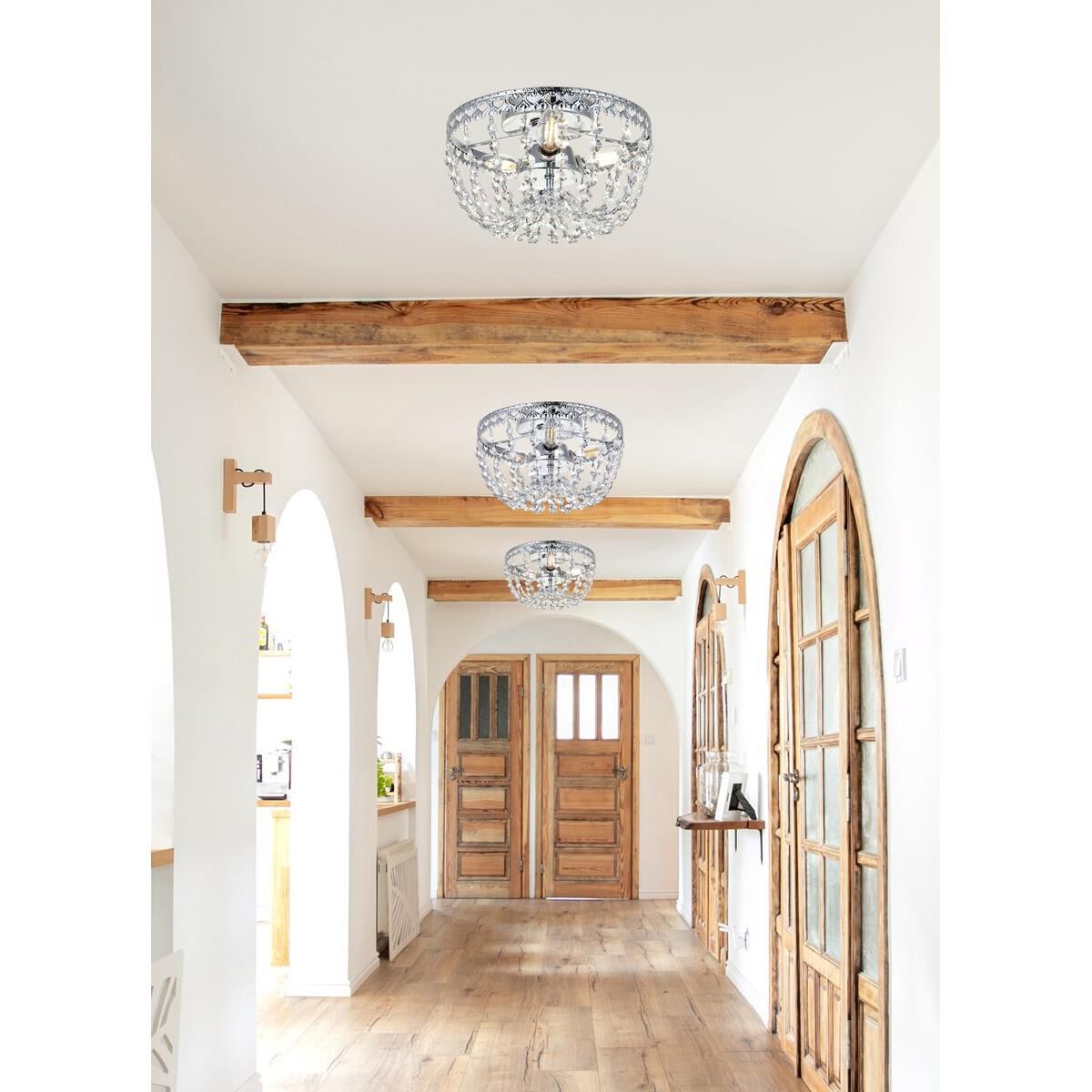 Kylie 10 Inch 3 Light Flush Mount by Elegant Lighting