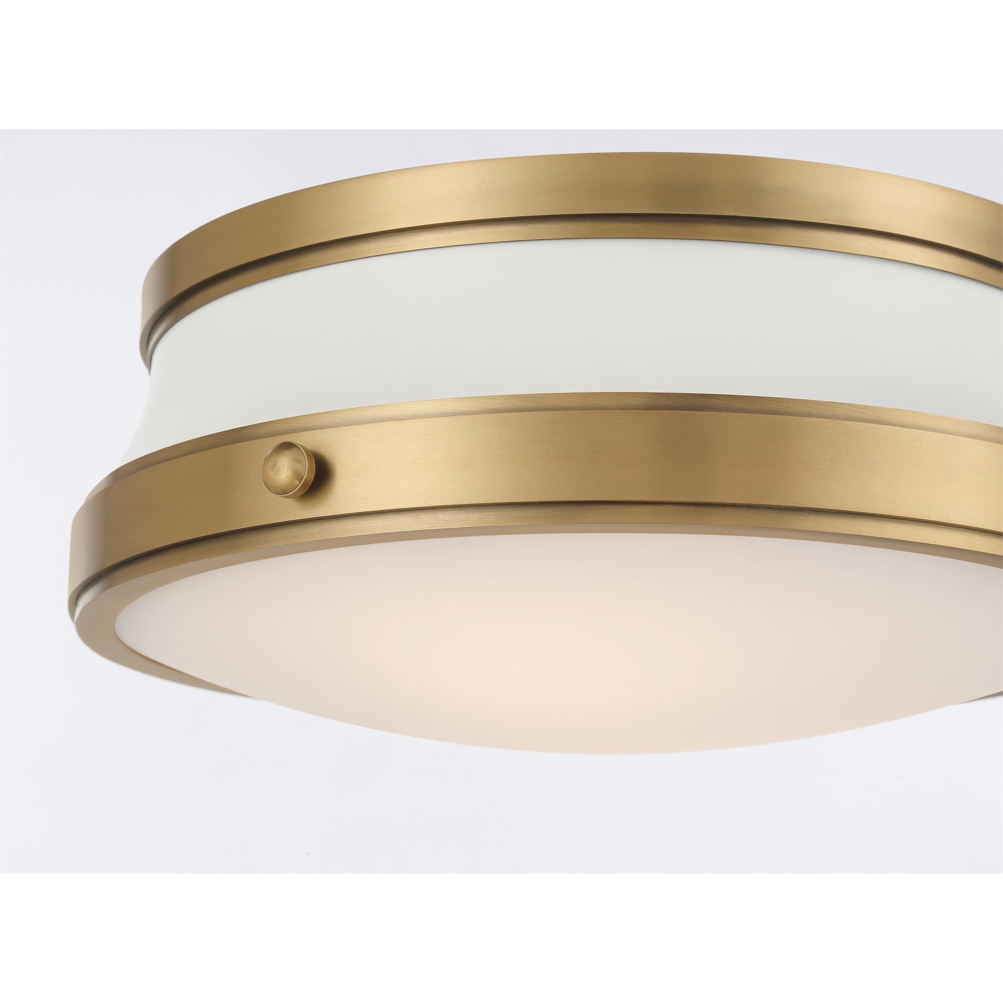 Shown in Legacy Brass and Off White finish and Etched Opal glass