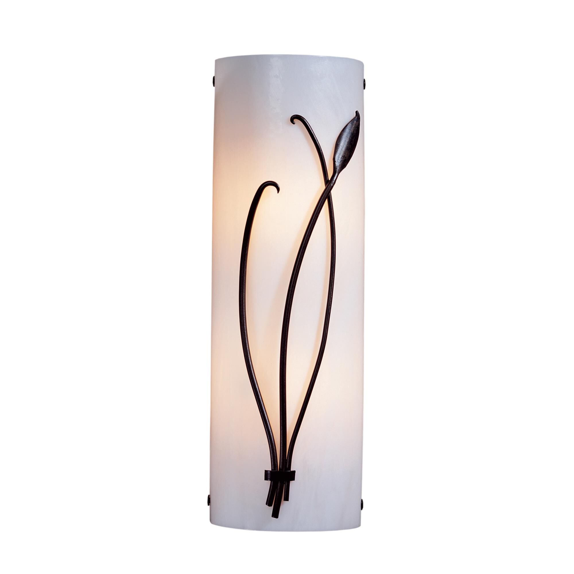 Shown in Dark Smoke finish and White Art  glass and Right Orientation accent