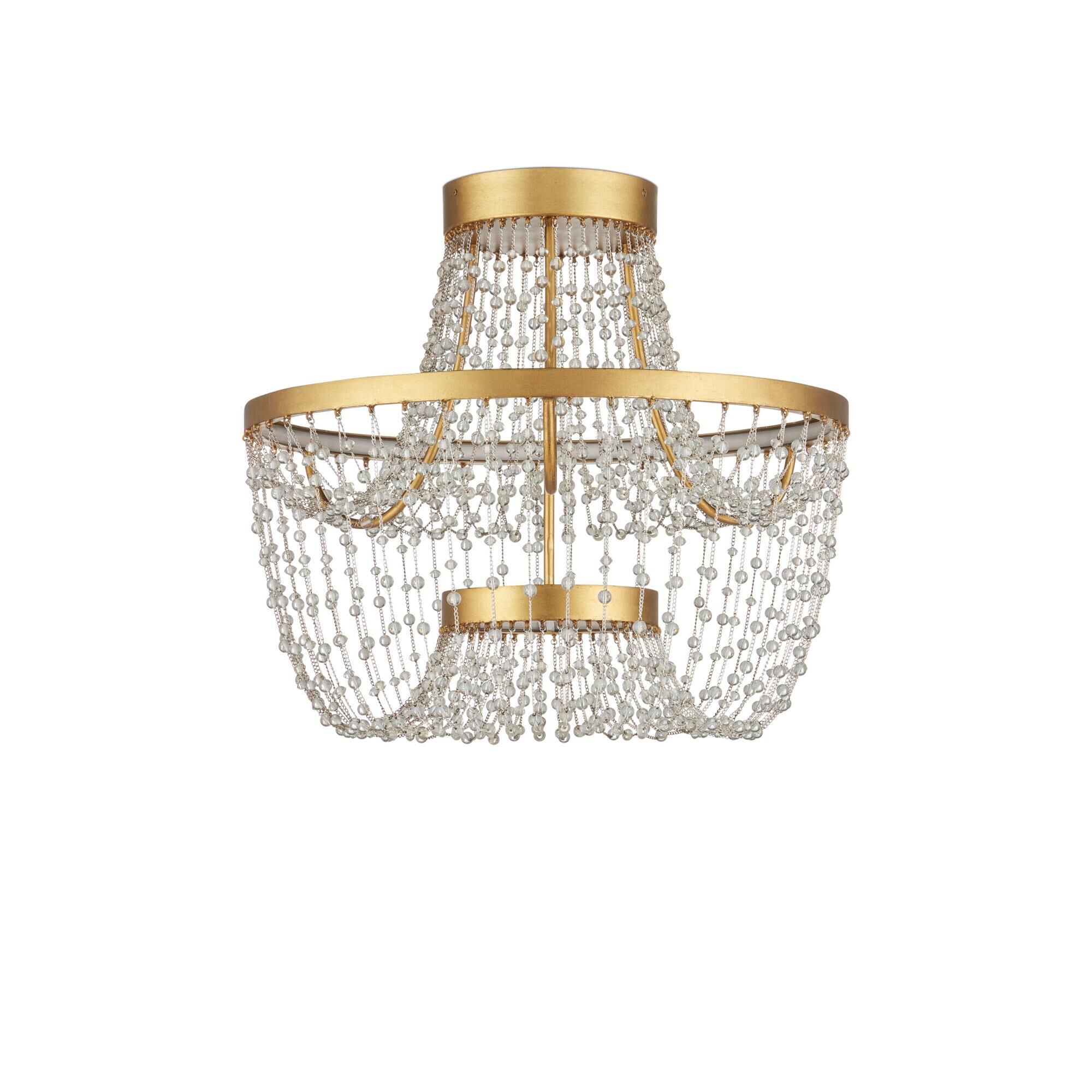 Mademoiselle 22 Inch Semi Flush Mount by Currey and Company