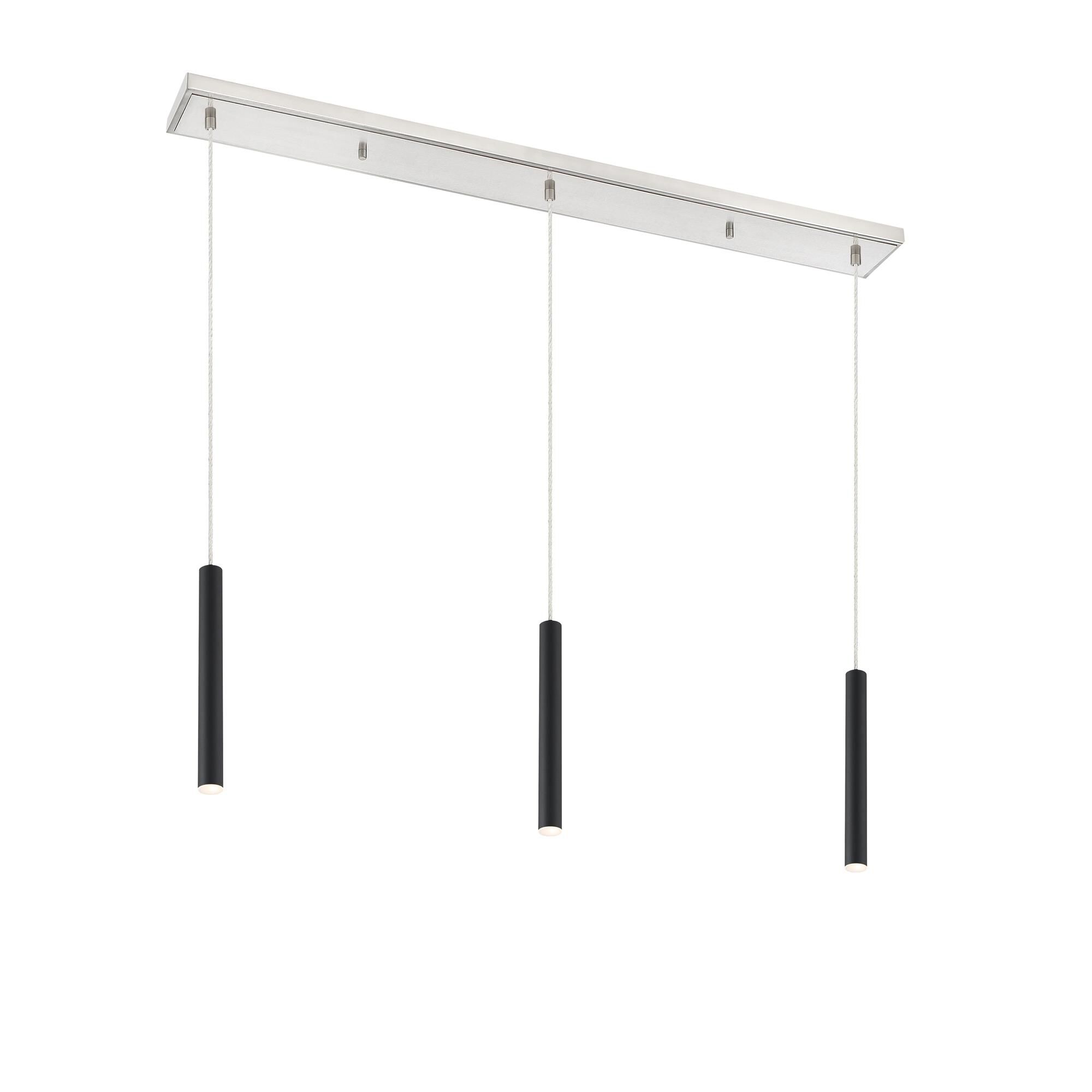 Shown in Brushed Nickel finish and Steel glass and Steel shade