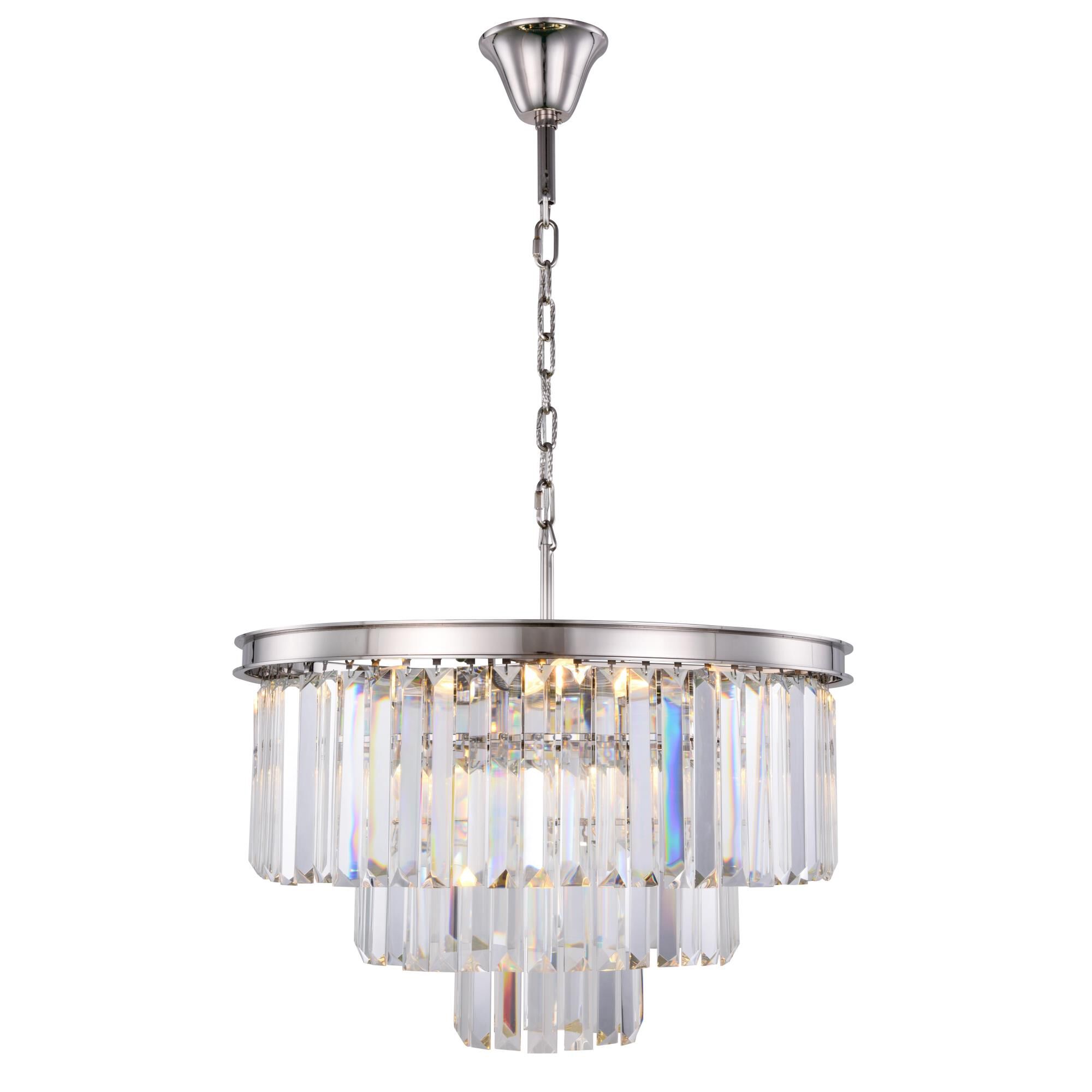 Shown in Polished Nickel finish and Royal Cut crystal and Clear accent
