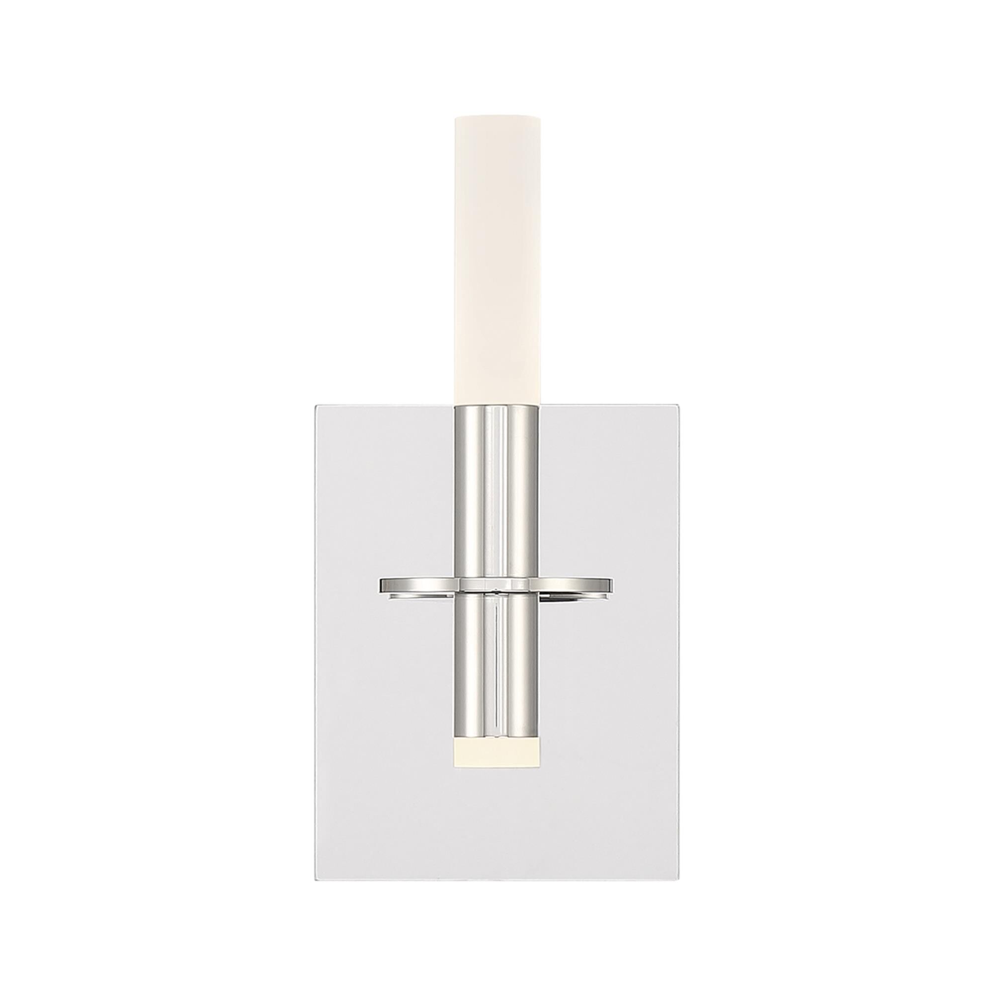 Shown in Polished Nickel finish and Frosted White Acrylic glass