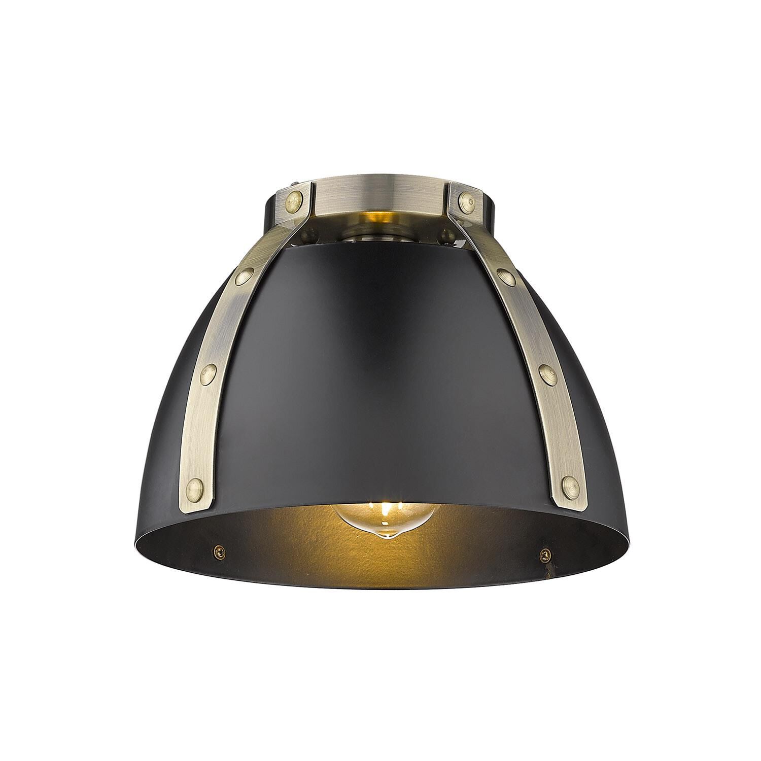 Aldrich 10 Inch 1 Light Flush Mount by Golden Lighting