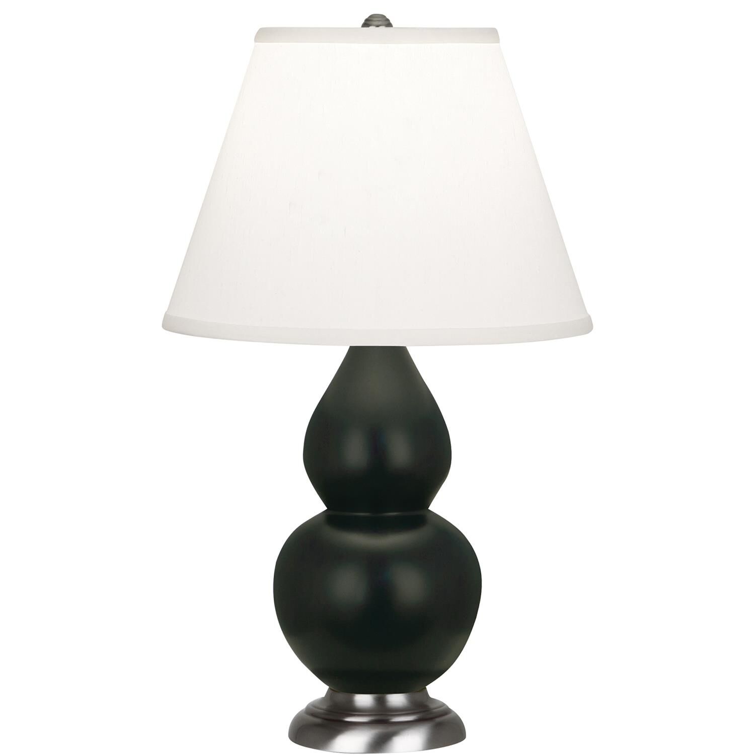 Shown in Matte Obsidian finish and Pearl shade and Antique Silver accent