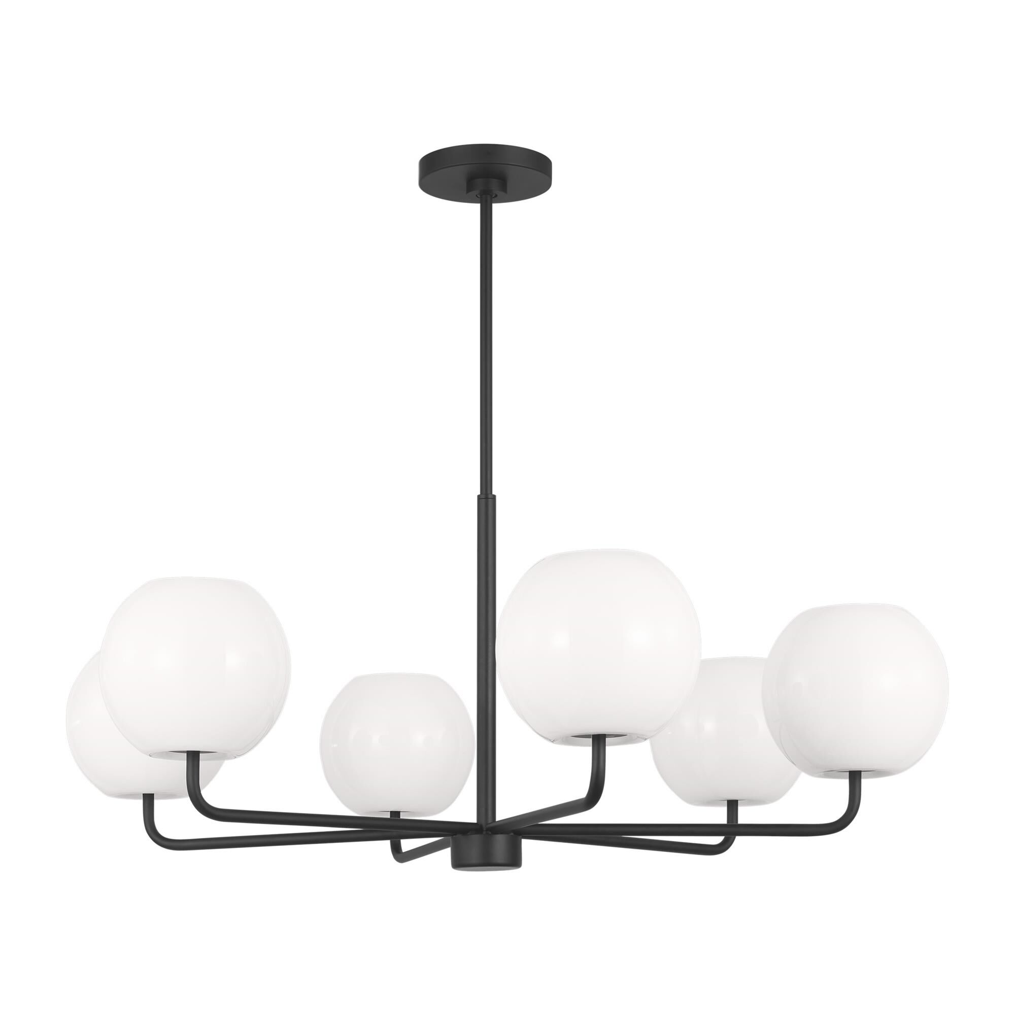 Shown in Midnight Black finish and Opal Glass s shade