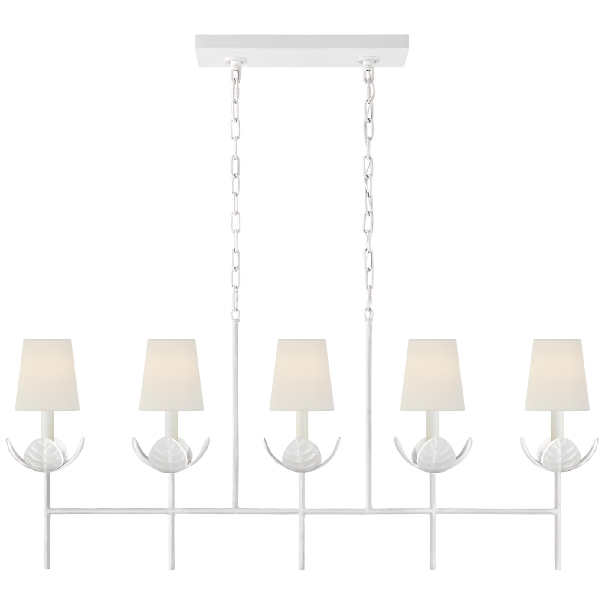 Shown in Plaster White finish and Linen shade