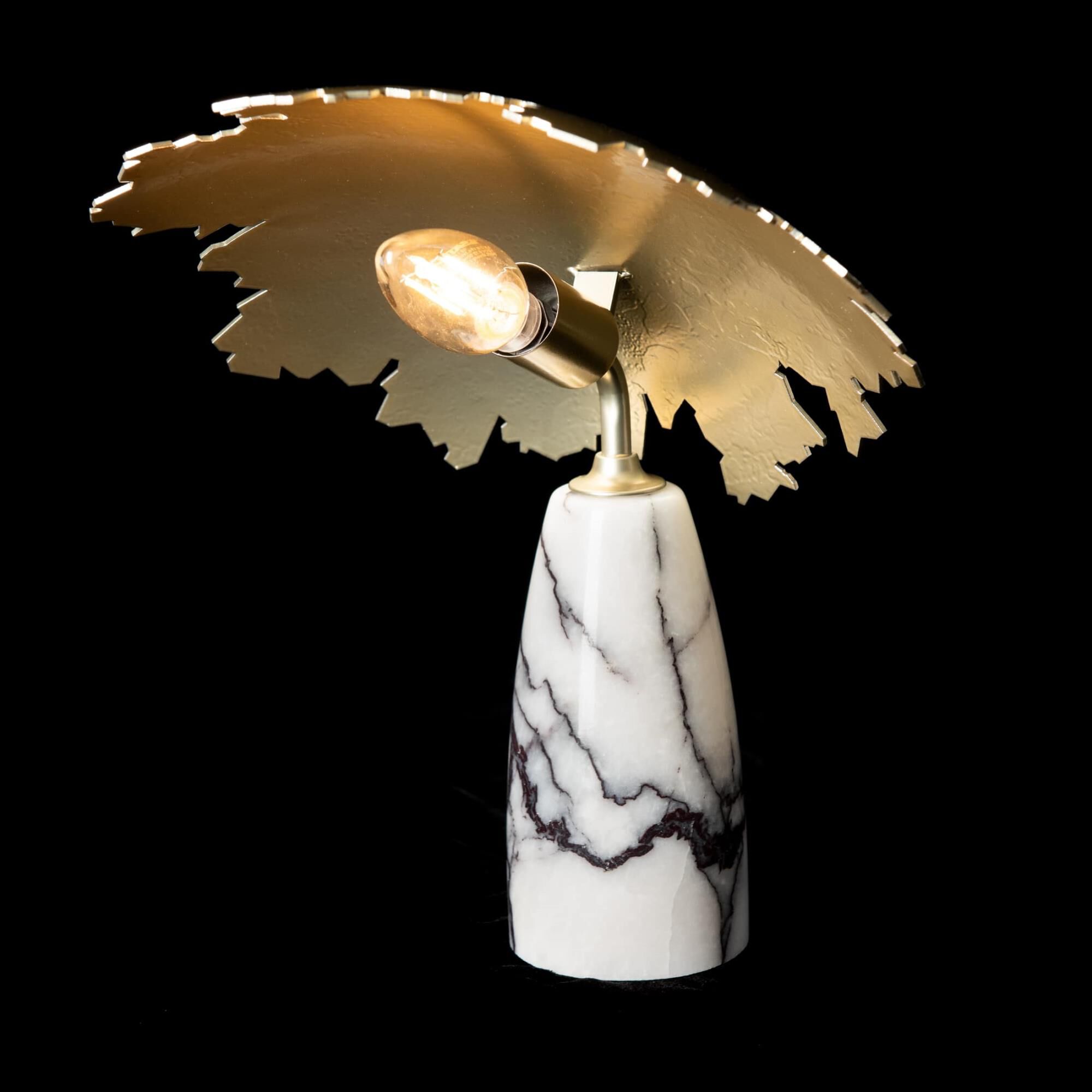 Shown in Modern Brass finish and Modern Brass shade and Lilac accent