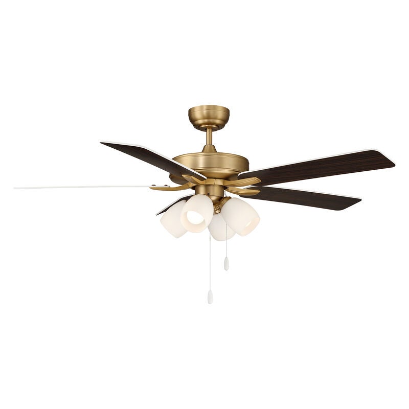 52 Inch Ceiling Fan with Light Kit by Meridian Lighting