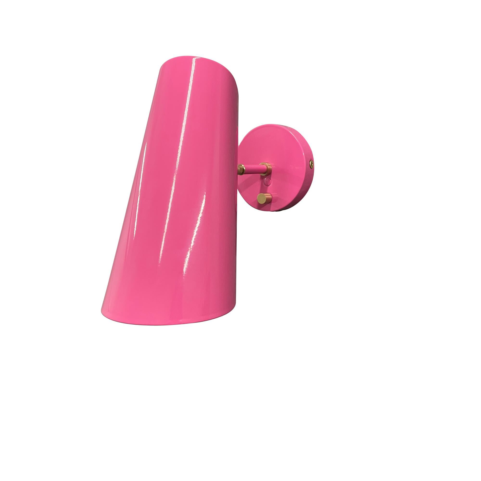 Shown in Orchid and Satin Brass finish and Metal shade