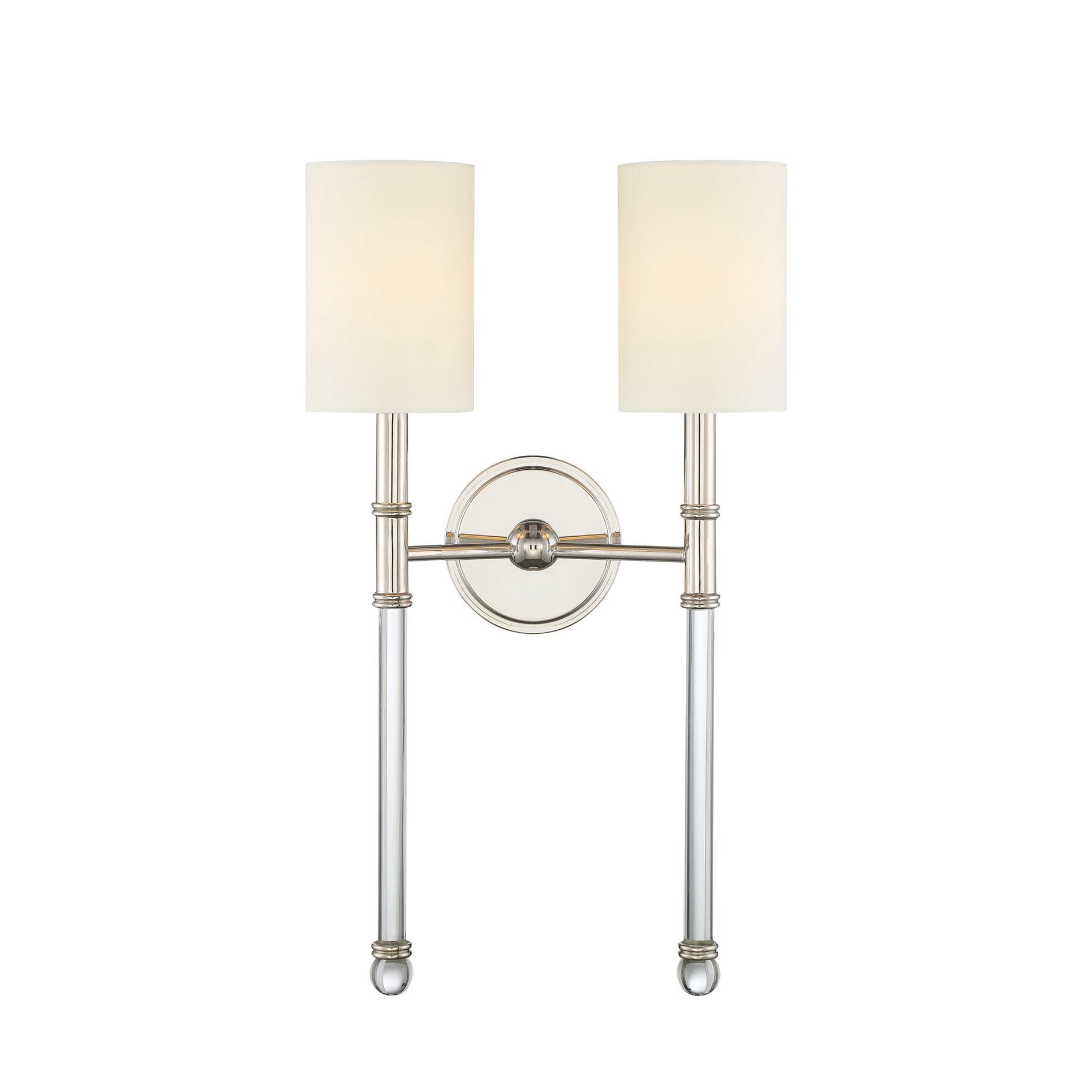 Shown in Polished Nickel finish and Soft White shade