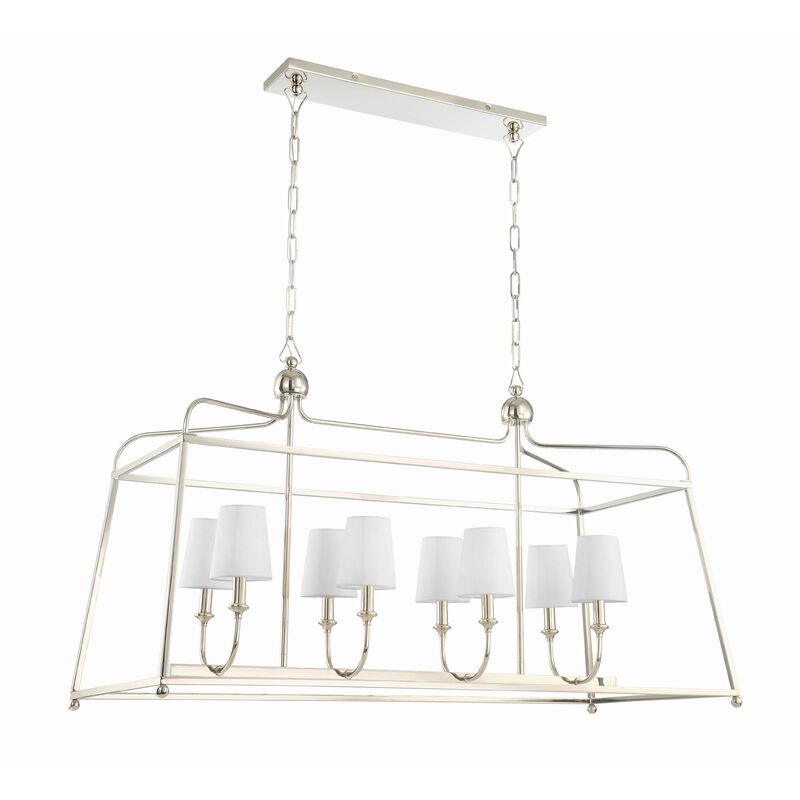 Libby Langdon Sylvan 42 Inch 8 Light Linear Suspension Light by Crystorama