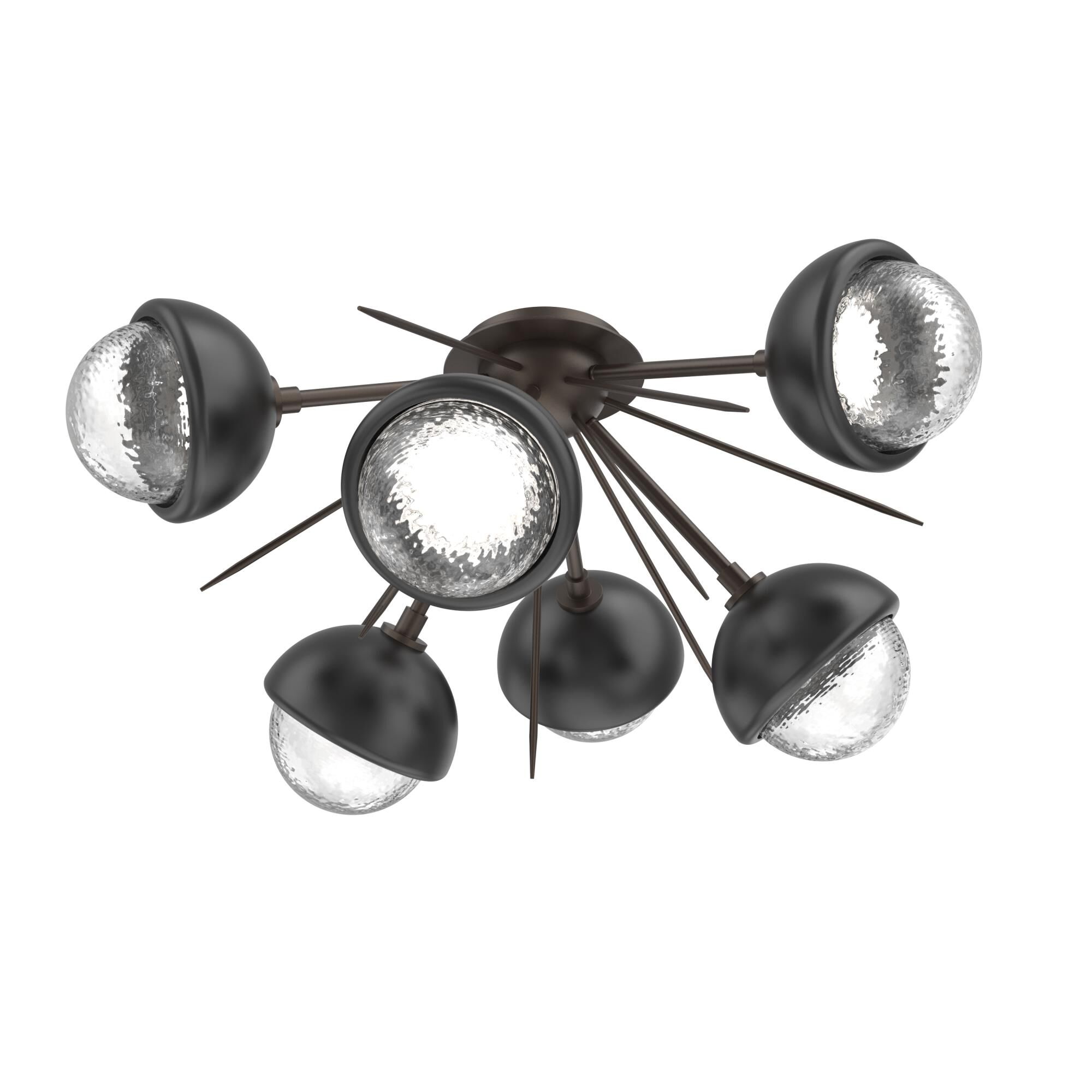 Shown in Flat Bronze finish and Clear glass and Matte Black accent