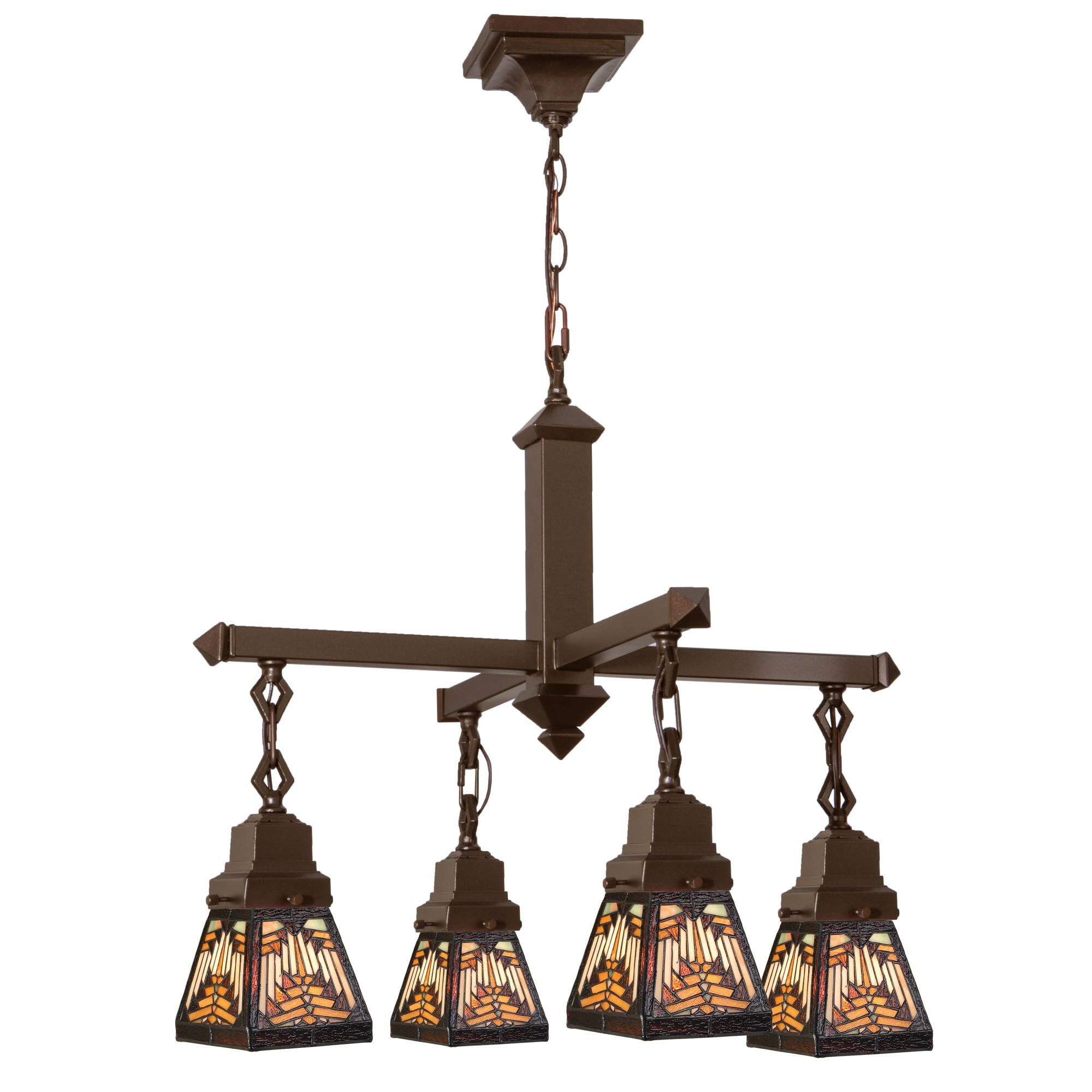 Nuevo Mission 26 Inch 4 Light Chandelier by Meyda Lighting