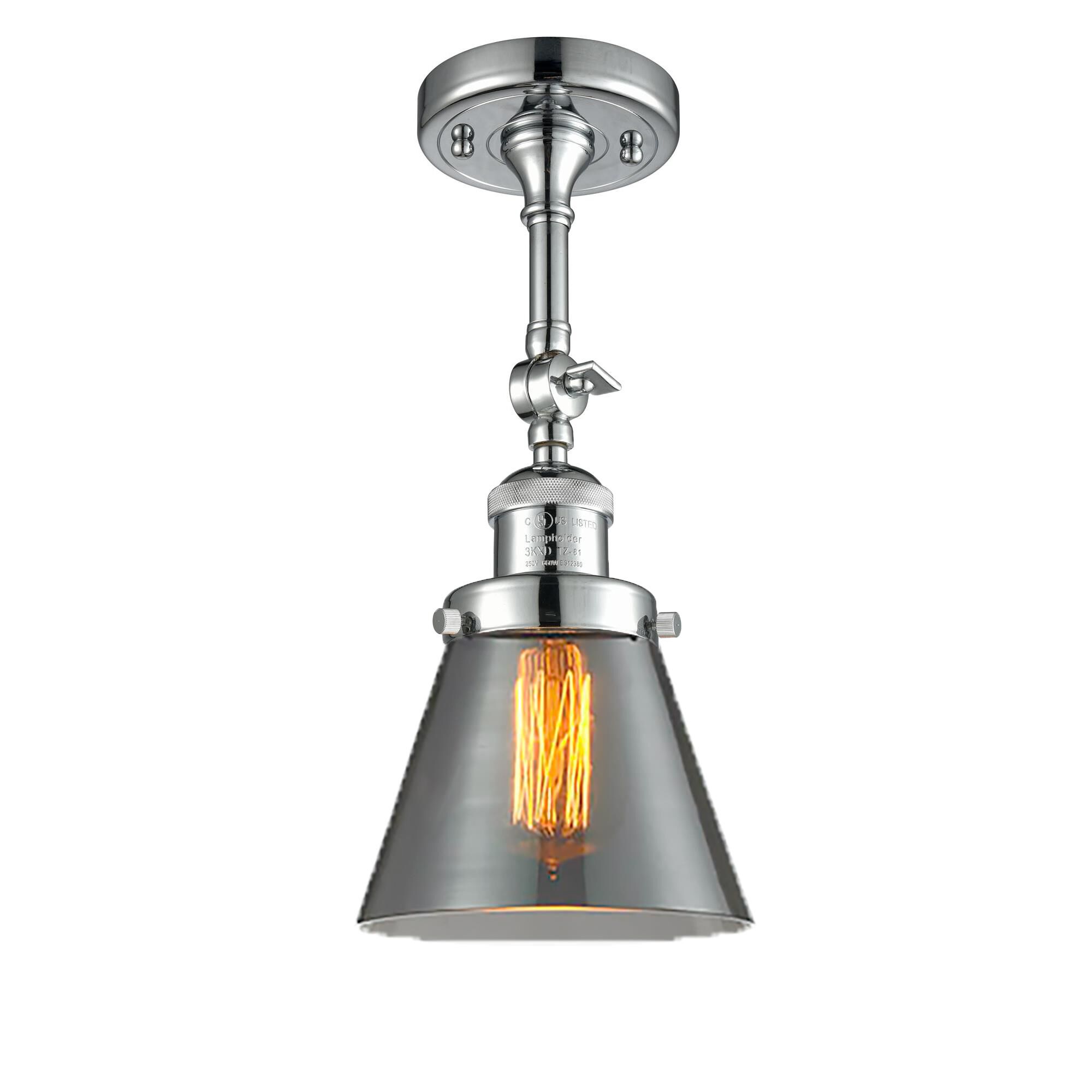 Bruno Marashlian Small Cone 6 Inch 1 Light Semi Flush Mount by Innovations Lighting