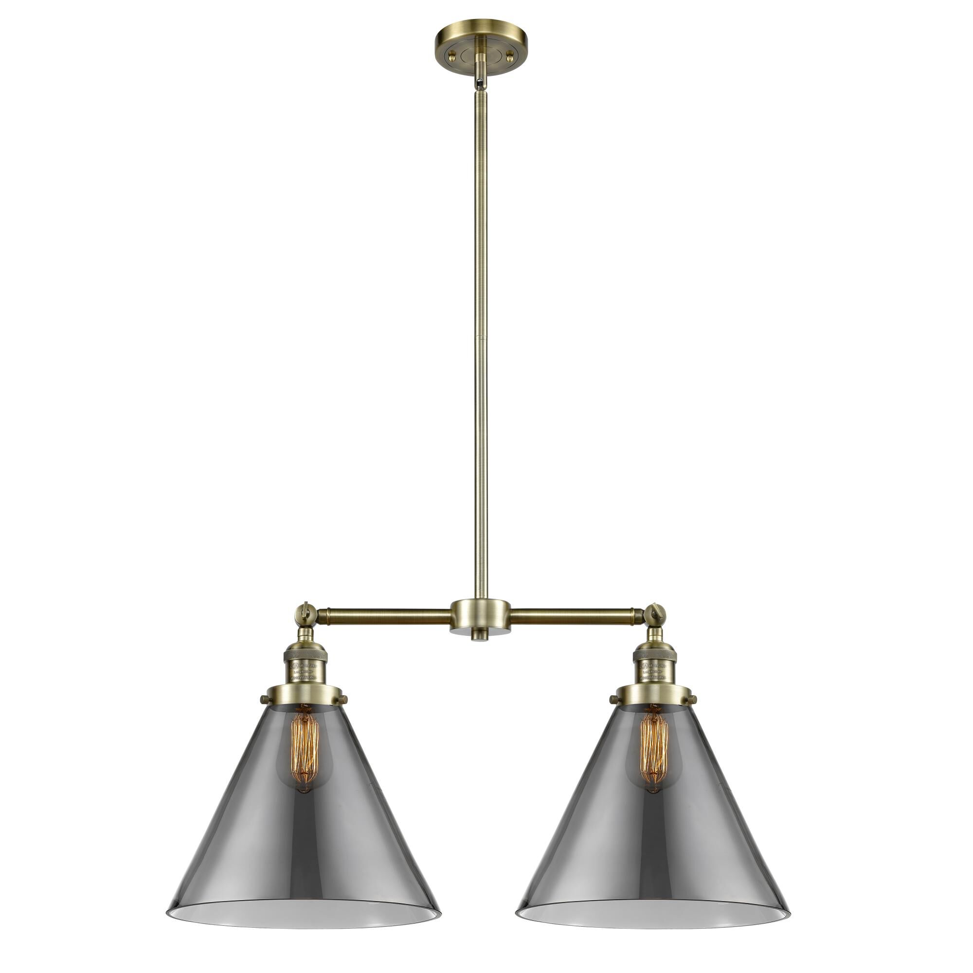Bruno Marashlian X-Large Cone 21 Inch 2 Light Mini Chandelier by Innovations Lighting