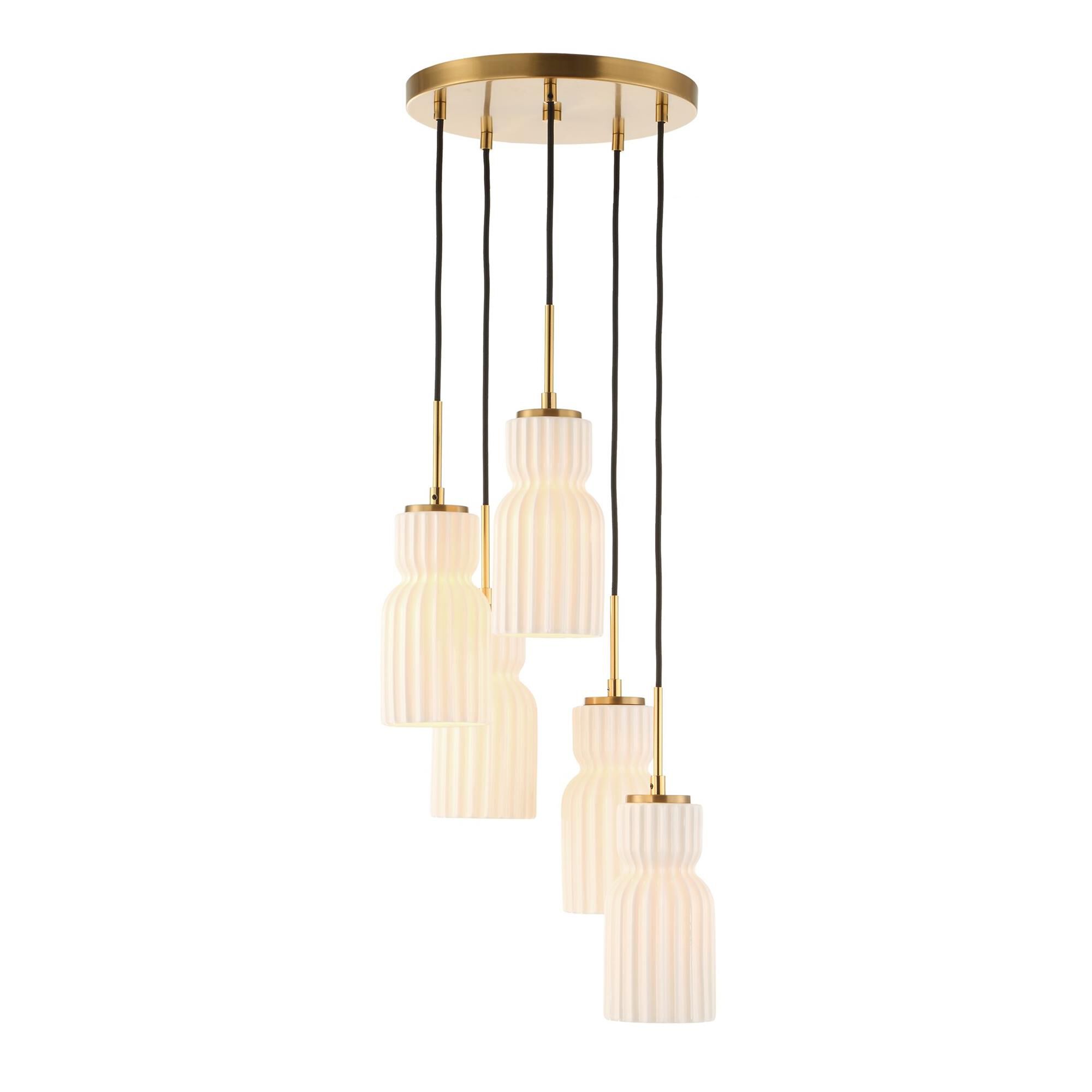Shown in Brass and White finish