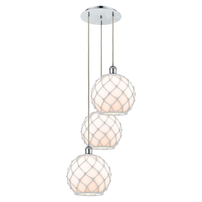Bruno Marashlian Farmhouse Rope 17 Inch Multi Light Pendant by Innovations Lighting