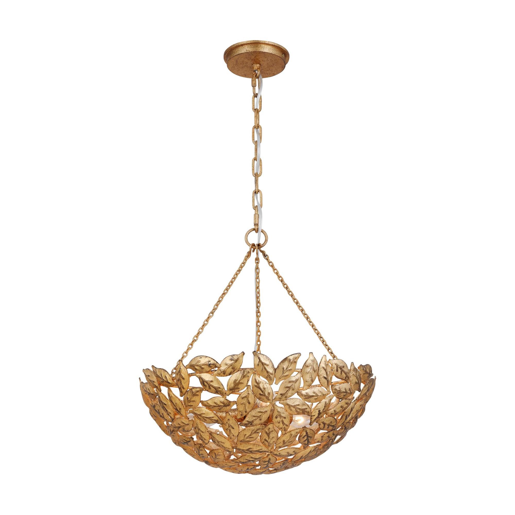 Shown in Antique Gild finish and Antique Gild Steel shade