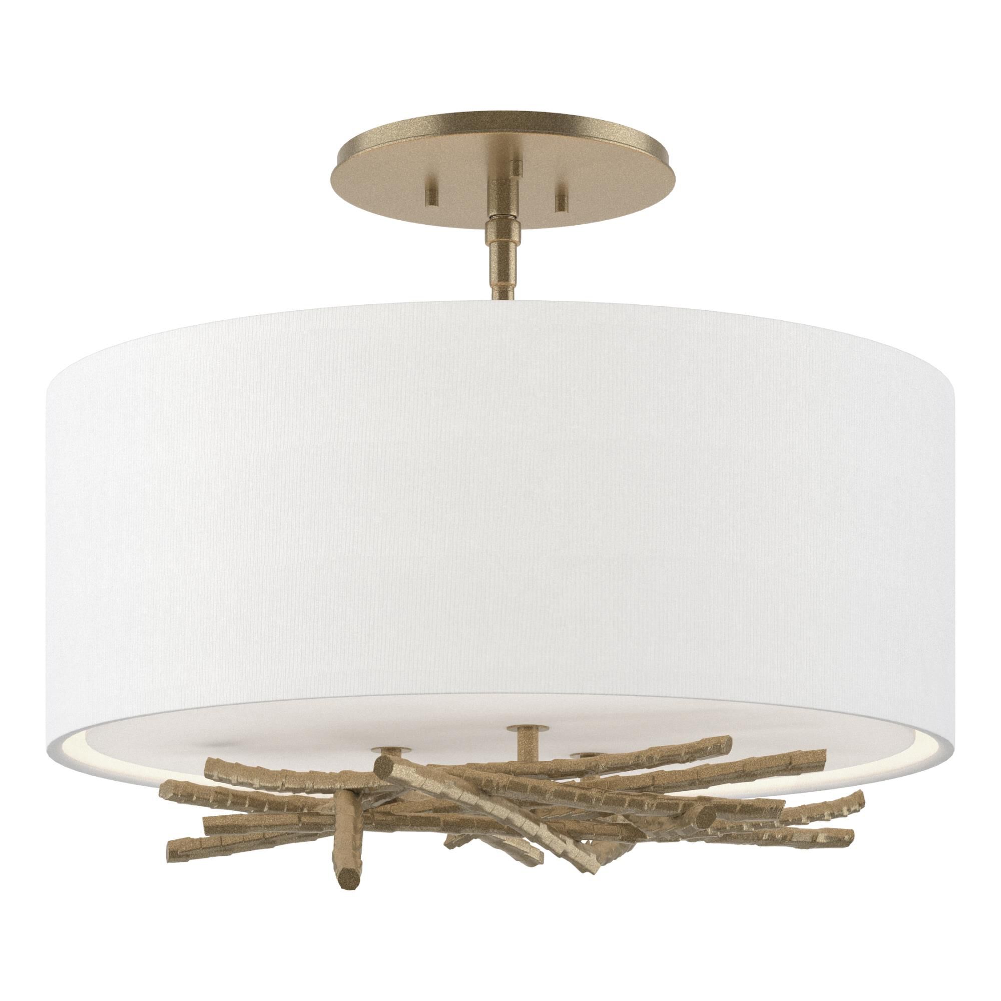 Brindille 15 Inch 3 Light Semi Flush Mount by Hubbardton Forge