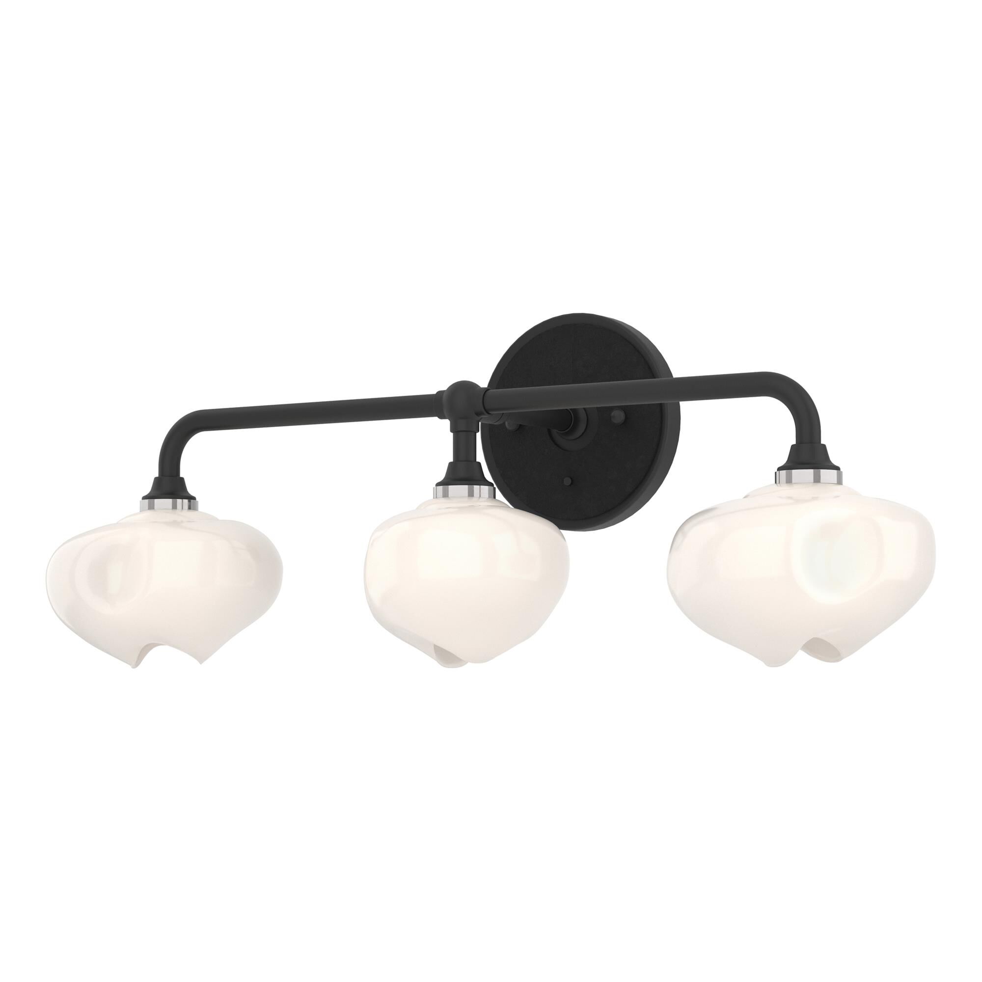 Shown in Black finish and Frosted glass and Black accent