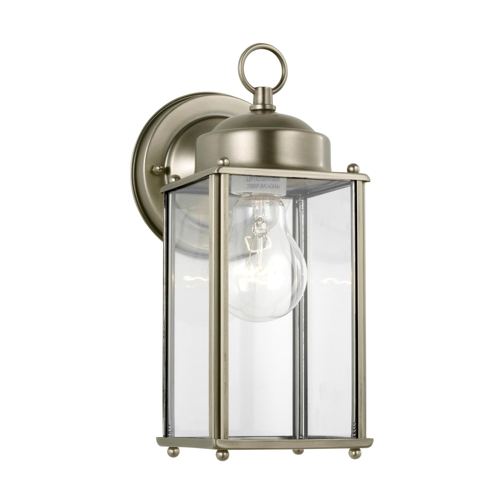 Shown in Antique Brushed Nickel finish and Clear glass