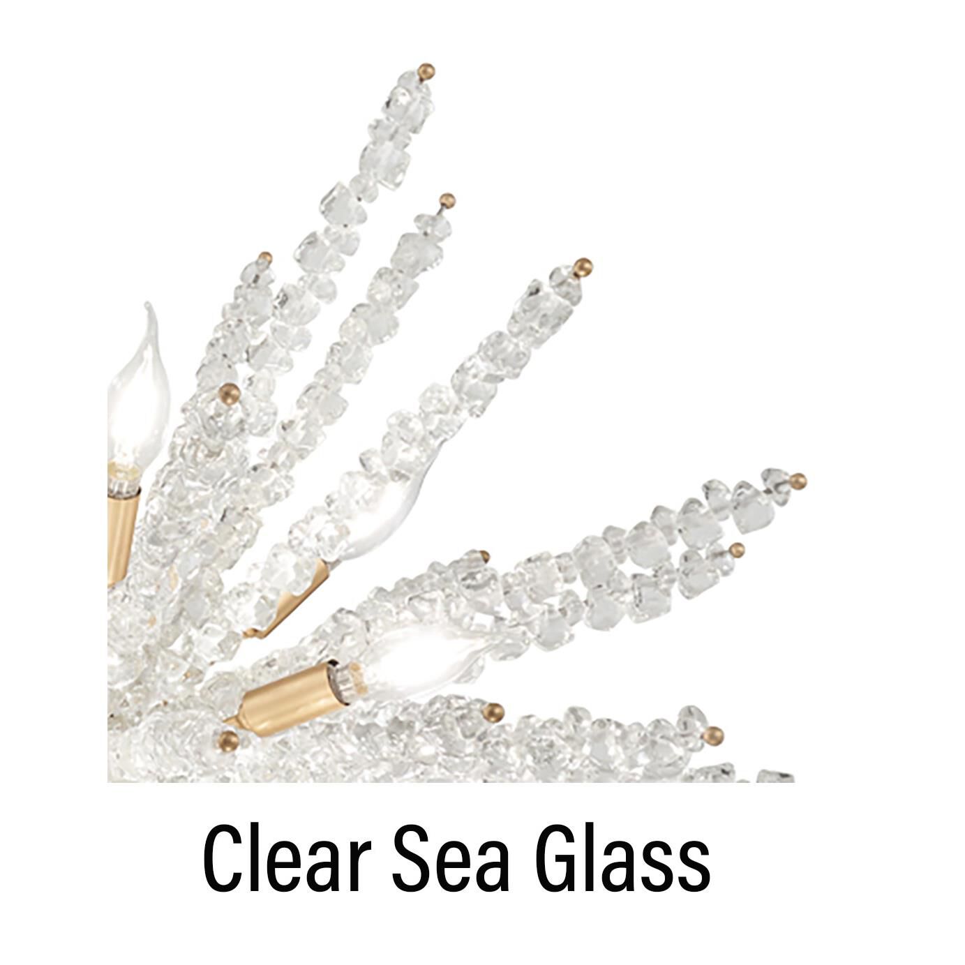 Shown in Fawn Gold finish and Clear Sea glass