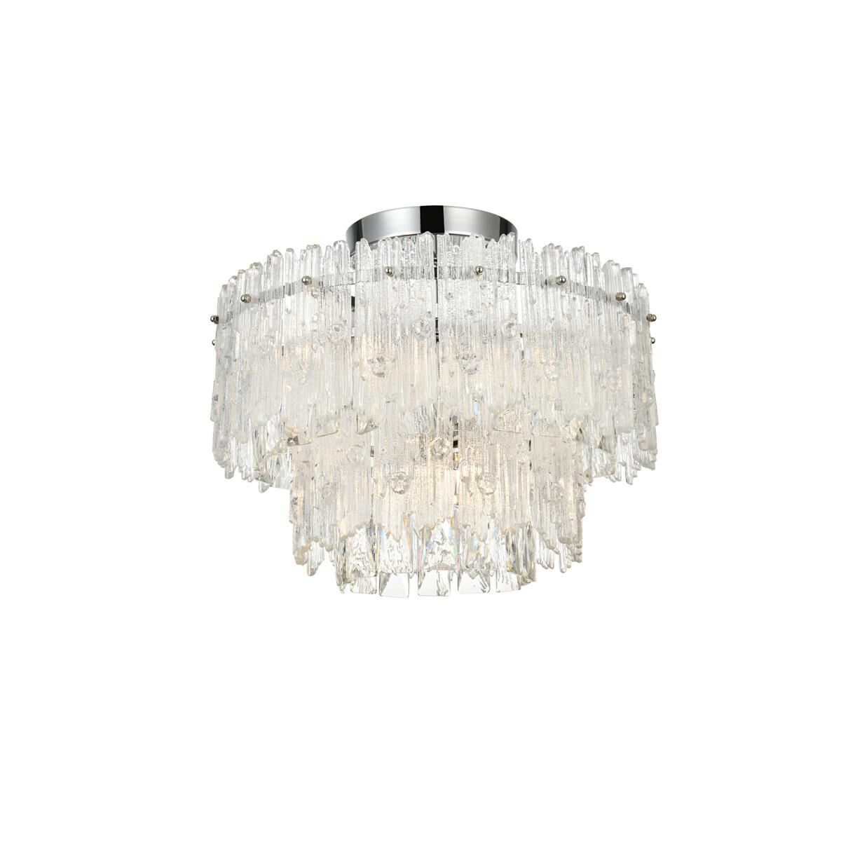 Emilia 15 Inch Semi Flush Mount by Elegant Lighting