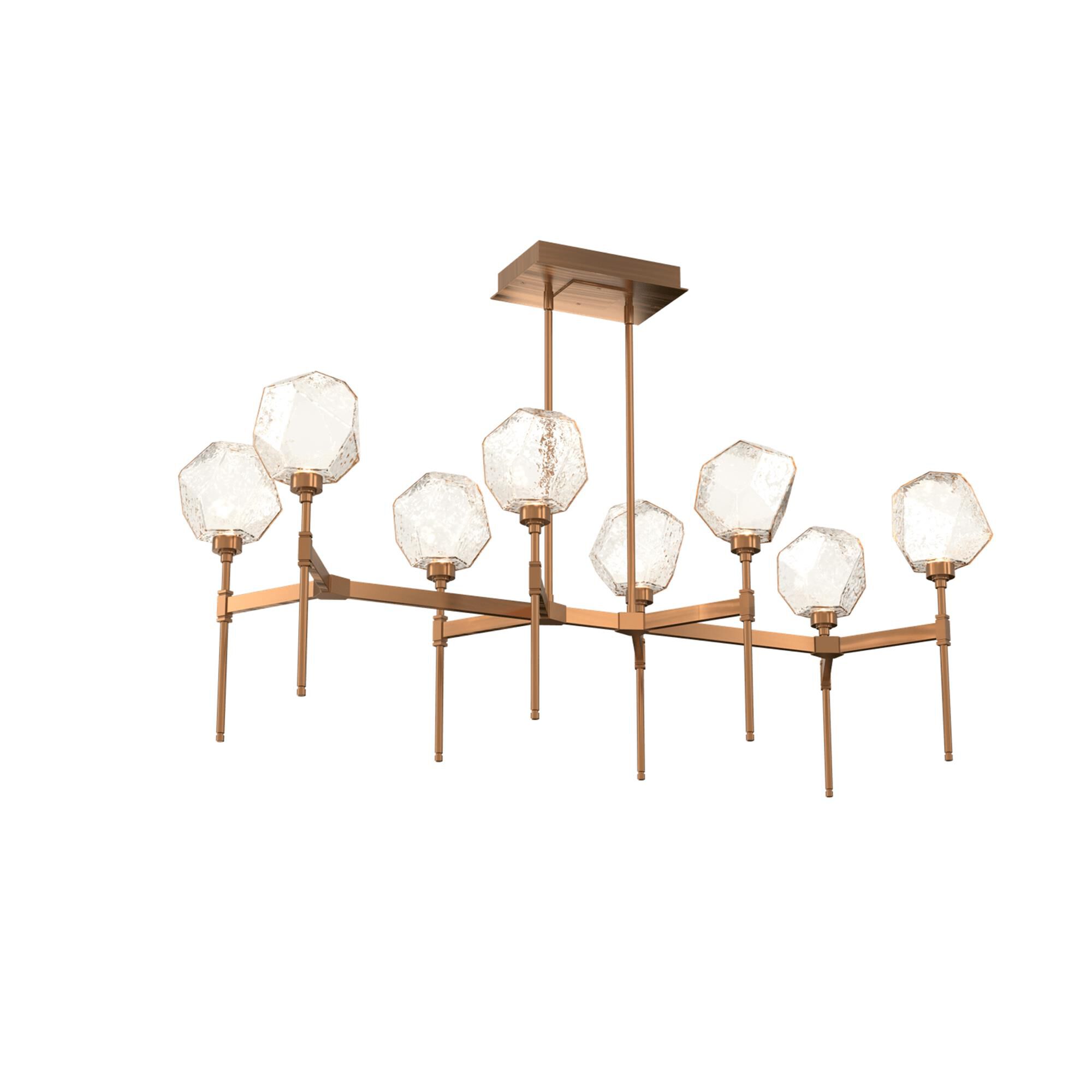 Shown in Burnished Brass finish and Amber glass