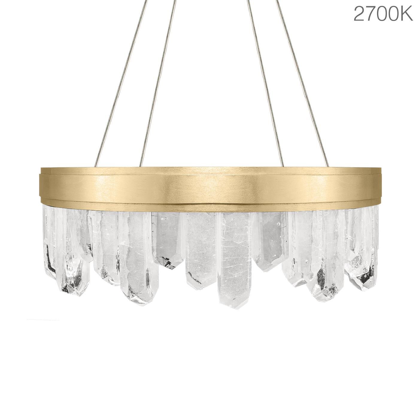 Shown in Gold finish and False crystal and False glass