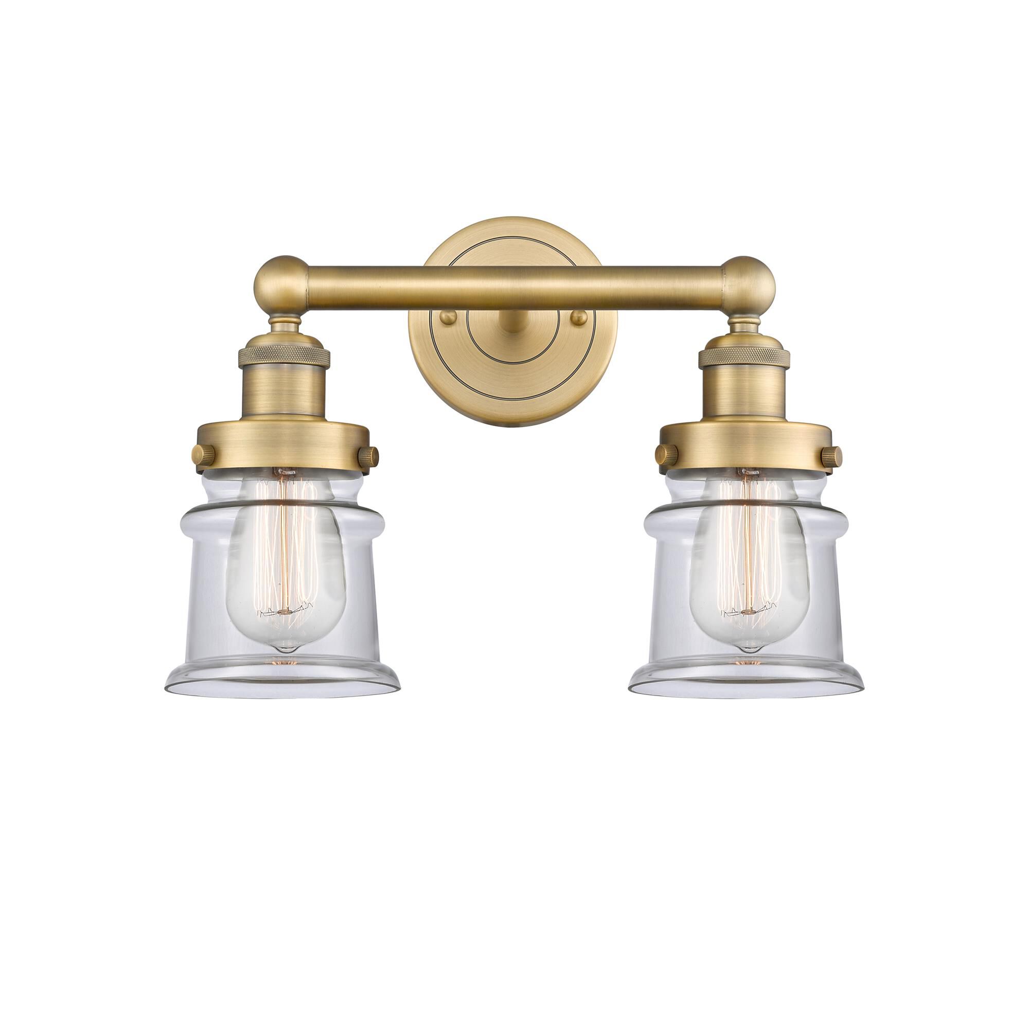 Shown in Brushed Brass finish and Clear glass