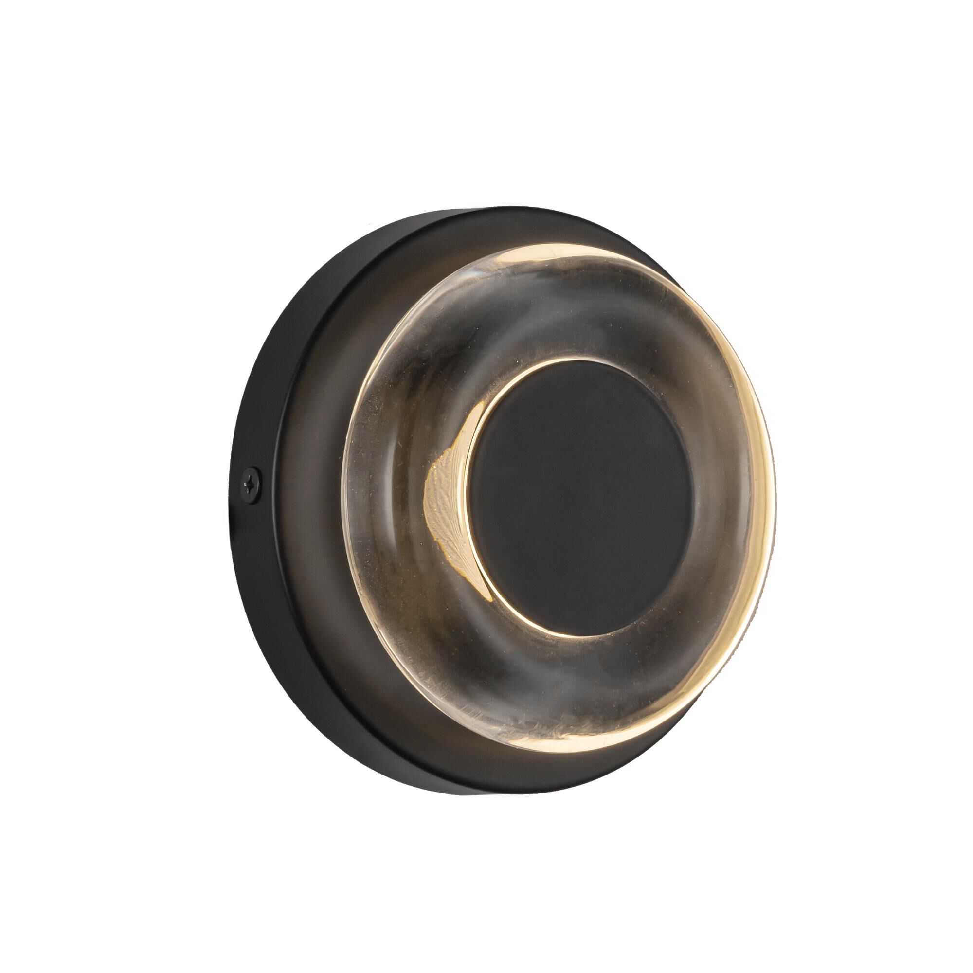 Shown in Black finish and Clear glass