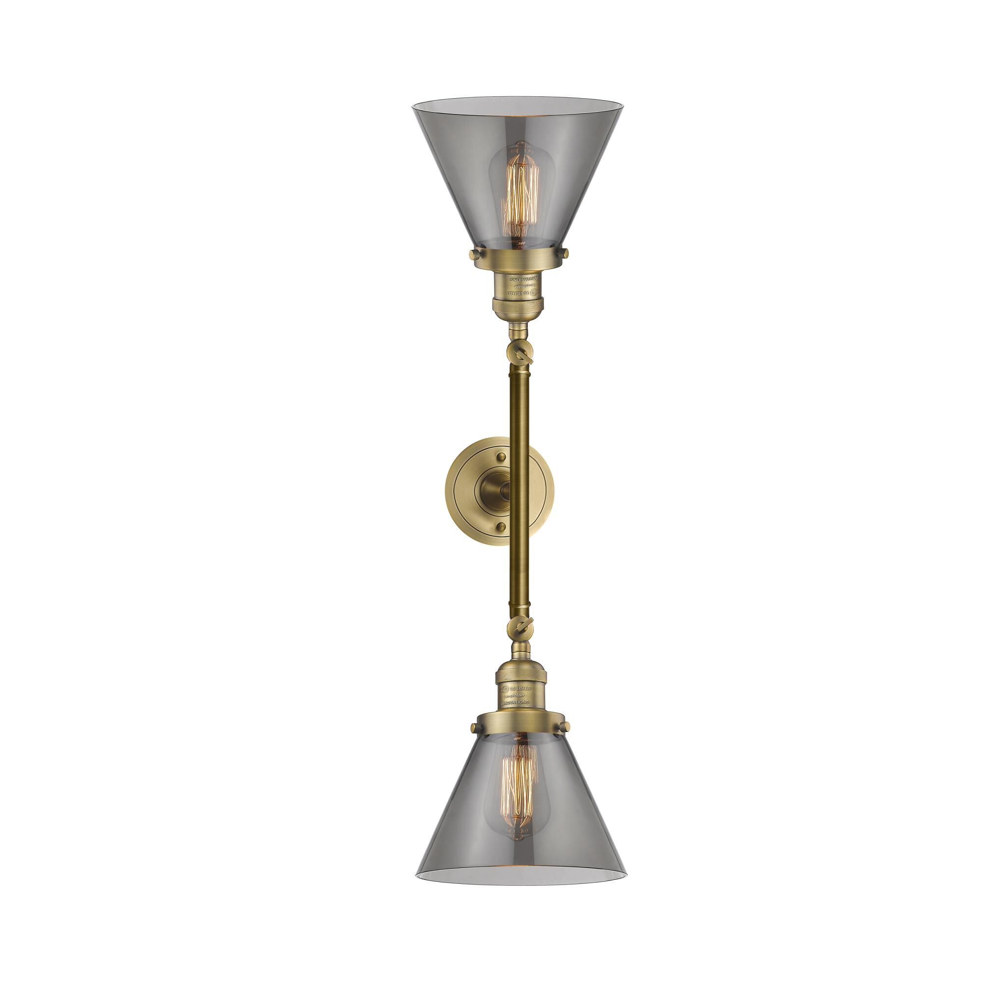 Bruno Marashlian Large Cone 18 Inch 2 Light Bath Vanity Light by Innovations Lighting