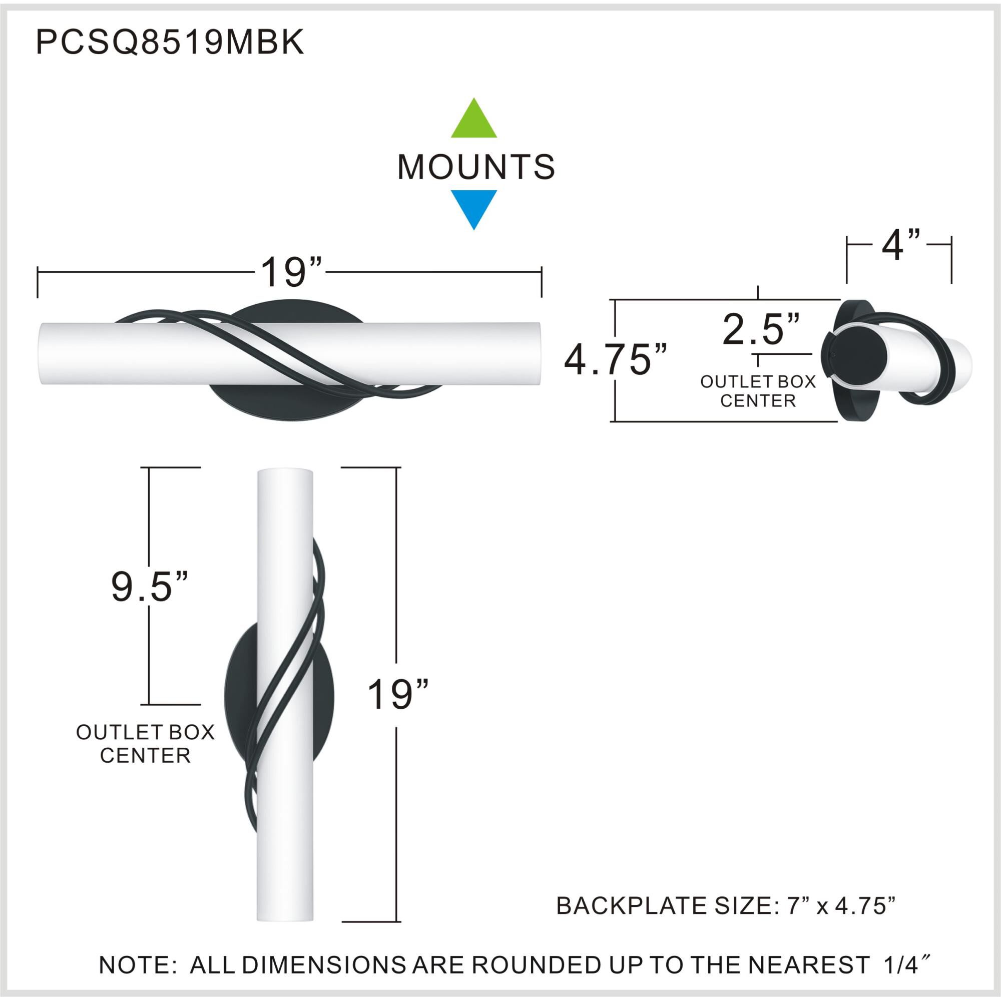 Shown in Matte Black finish and White Painted Etched glass and White Painted Etched Glass shade