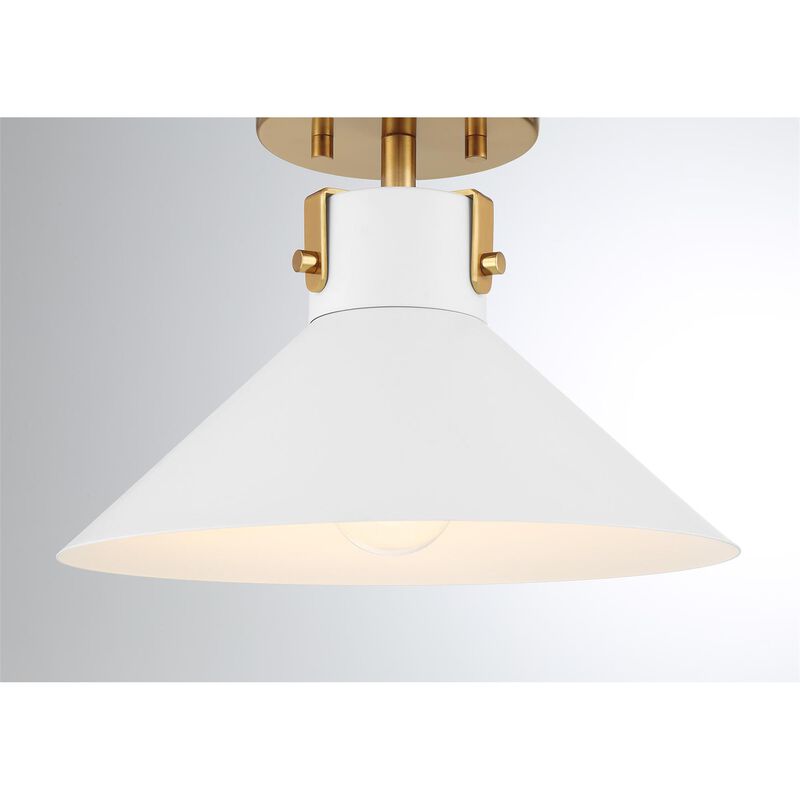 12 Inch Semi Flush Mount by Meridian Lighting