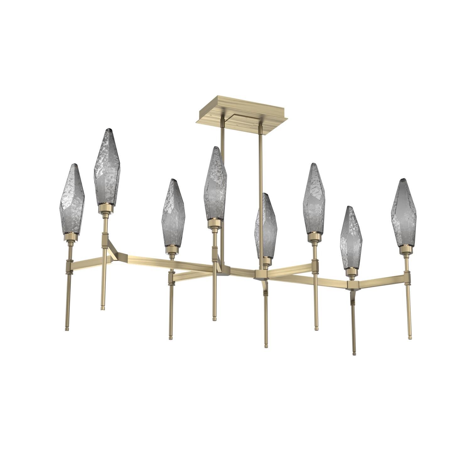 Shown in Heritage Brass finish and Smoke glass