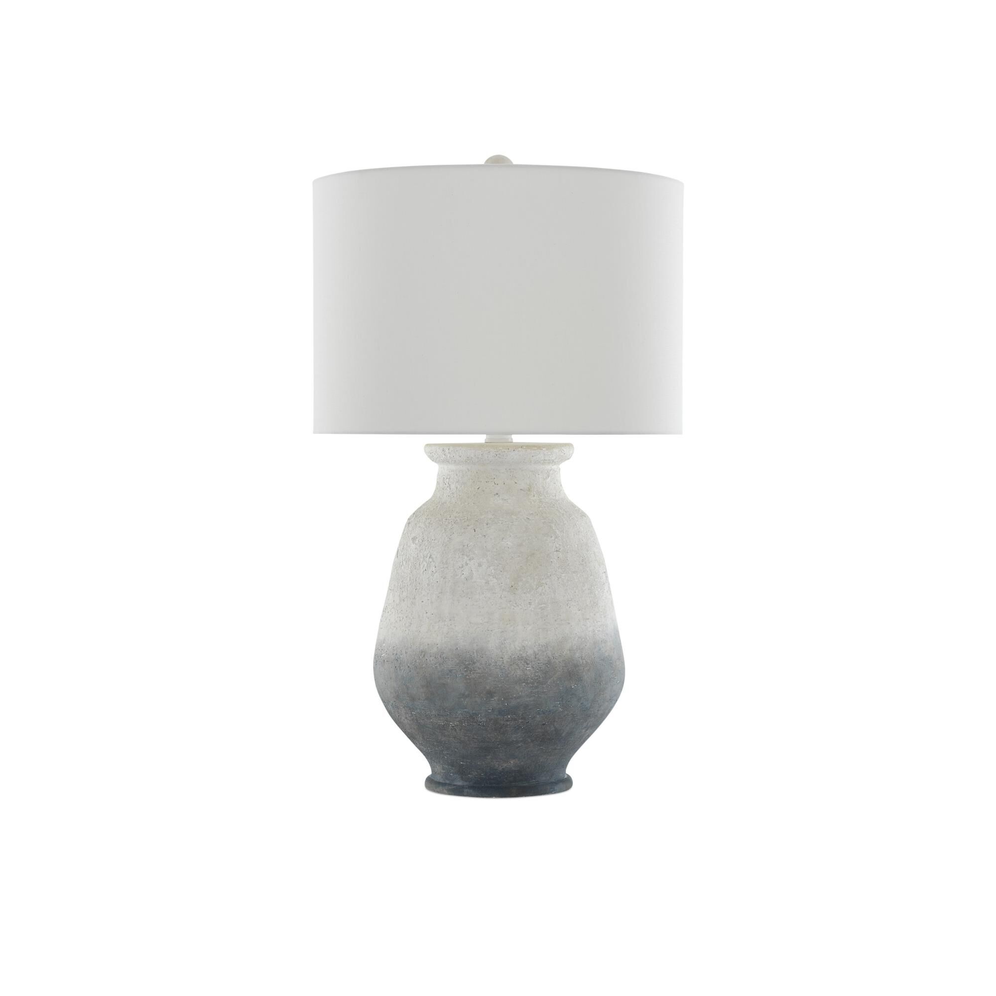 Shown in Ash Ivory/Blue/Acrylic White finish and Off White Linen shade