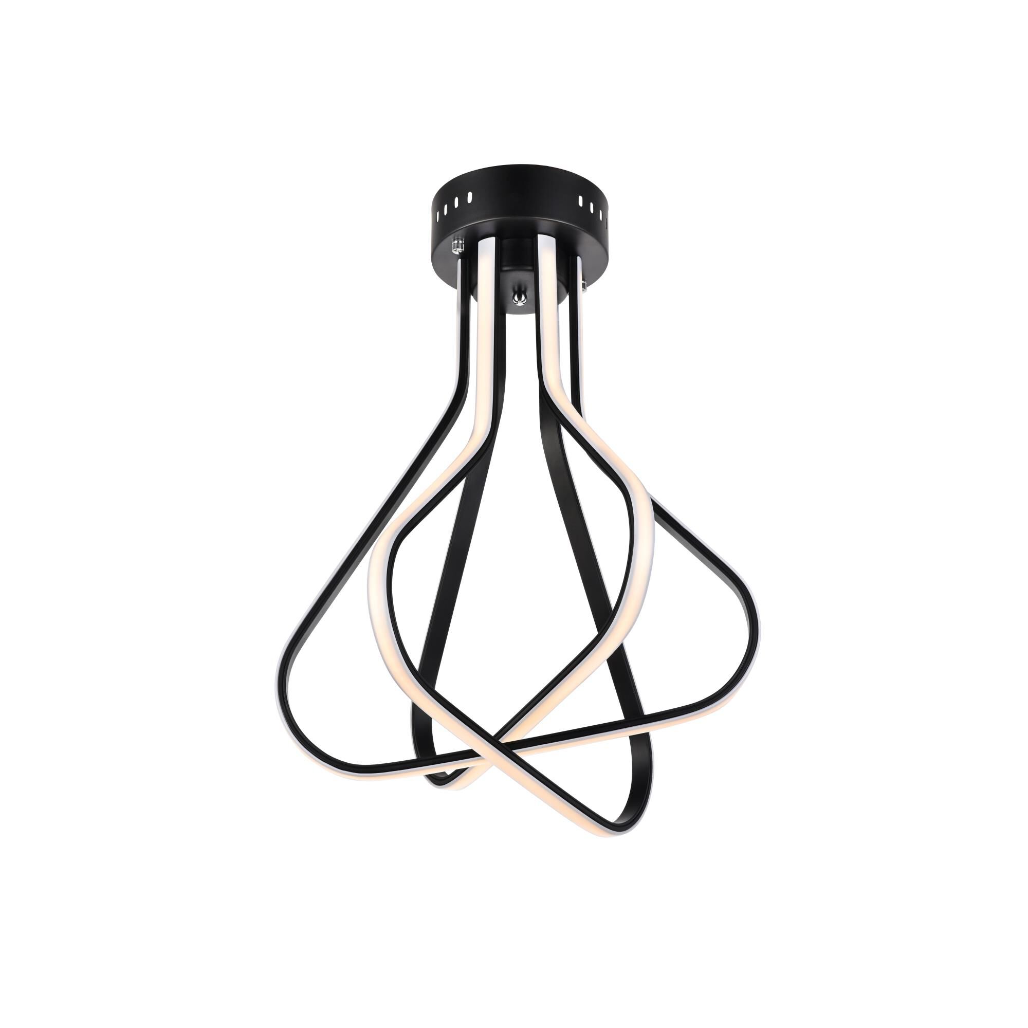 Dahlia 18 Inch 3 Light LED Flush Mount by Elegant Lighting