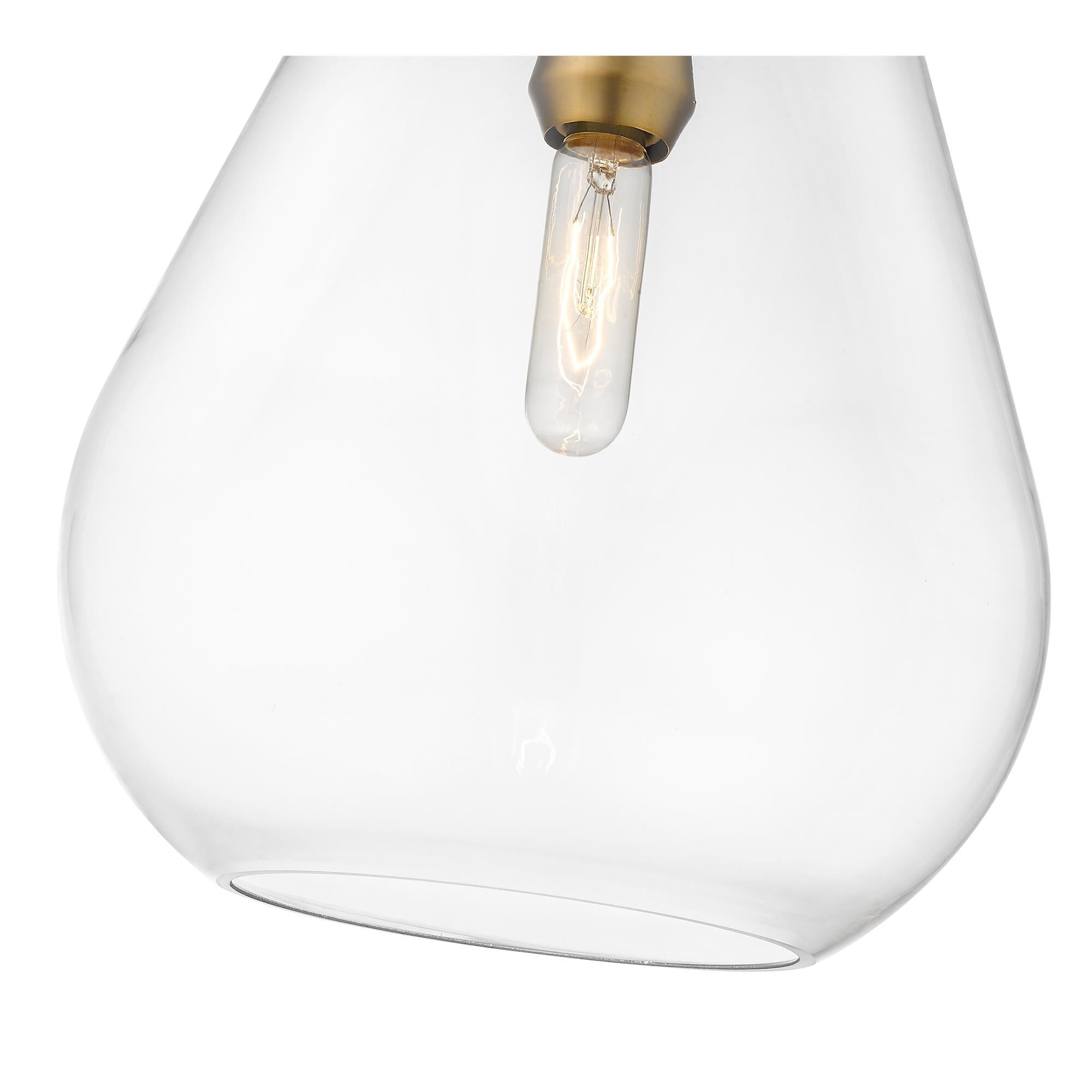 Shown in Olde Brass finish and Glass shade