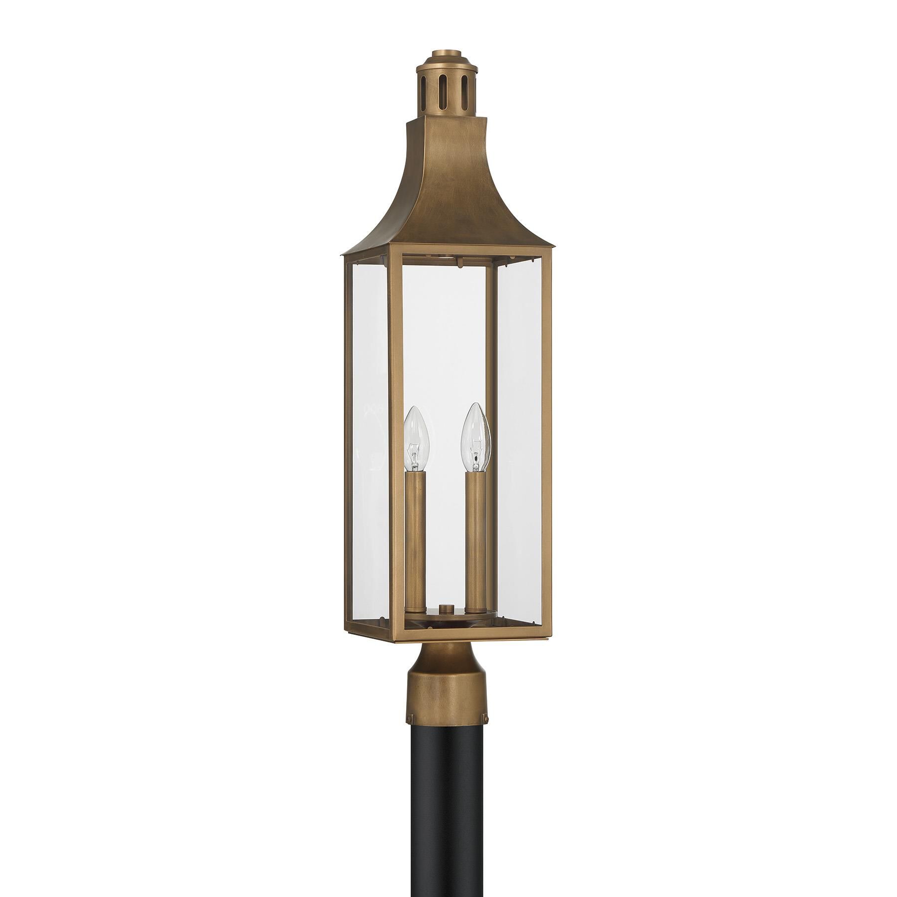 Shown in Atlas Bronze finish and Clear glass